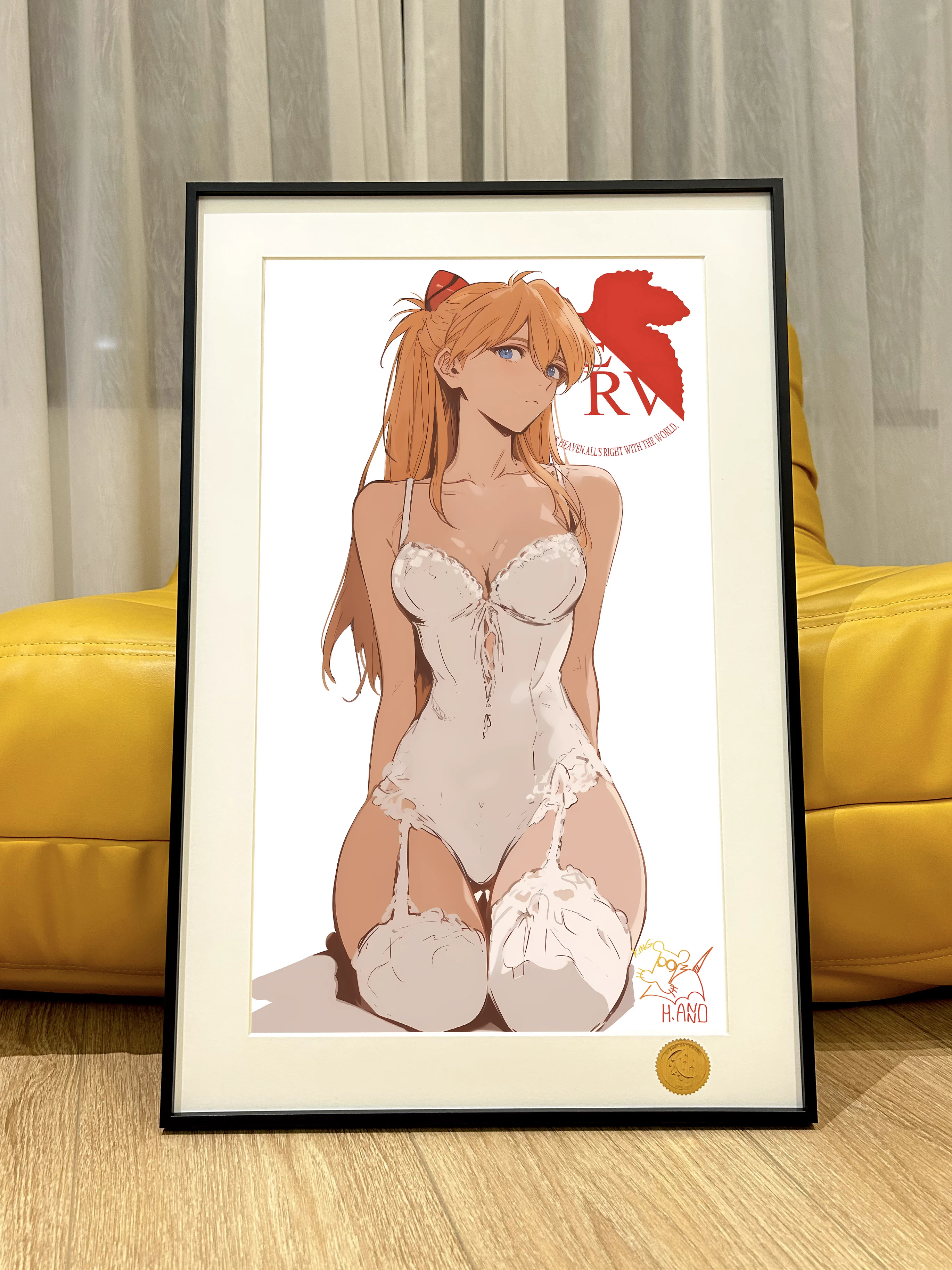 【Pre-sale】Decorative Painting of kneeling Asuka Langley Soryu-EVA-XingKong Studio