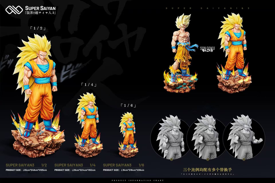 【Pre-sale】1/6, 1/4 & 1/2 Scale SS3 Goku-INFINITY Studio