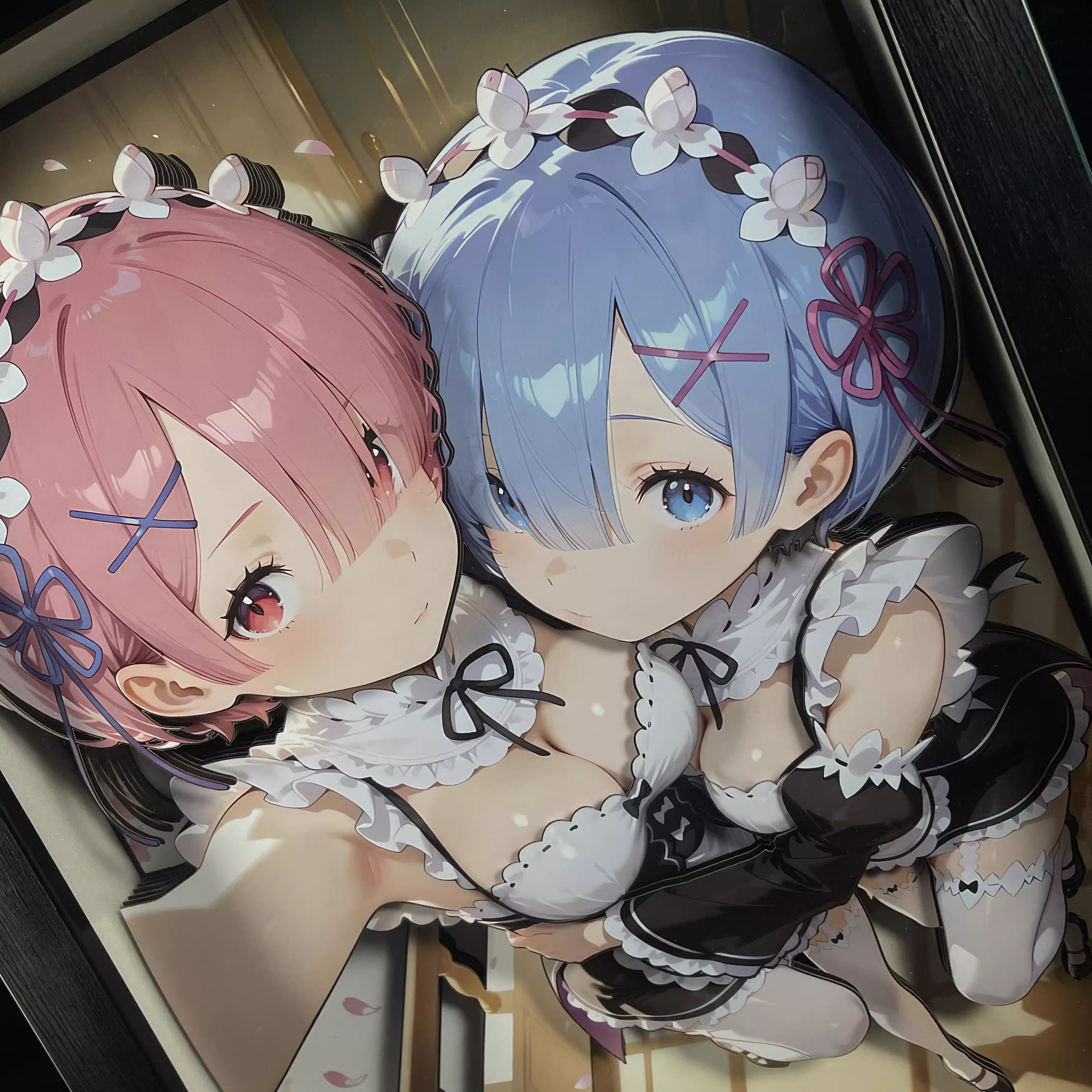 【Pre-sale】KKRD-002 Decorative Painting of Ram & Rem-B&W Studio