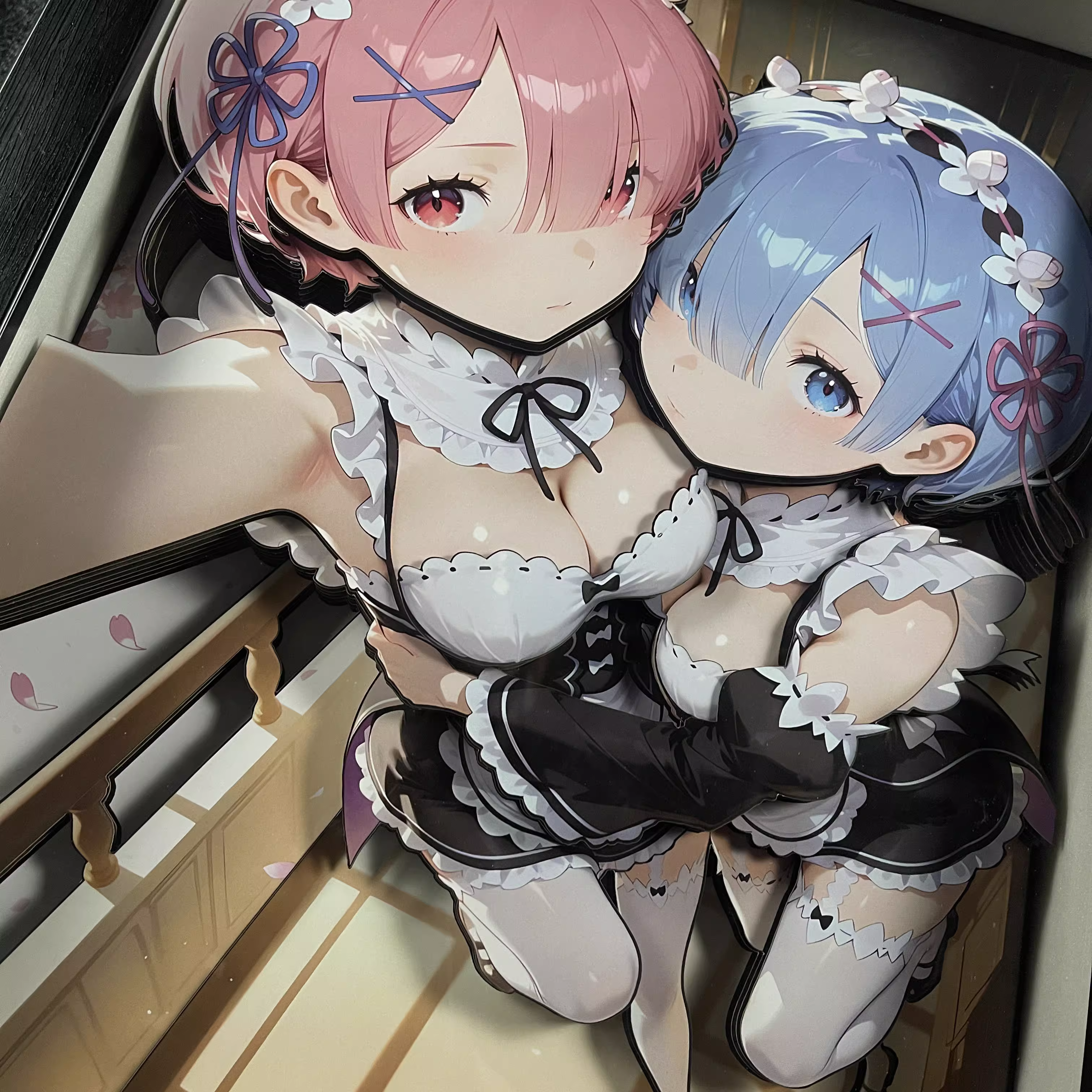 【Pre-sale】KKRD-002 Decorative Painting of Ram & Rem-B&W Studio