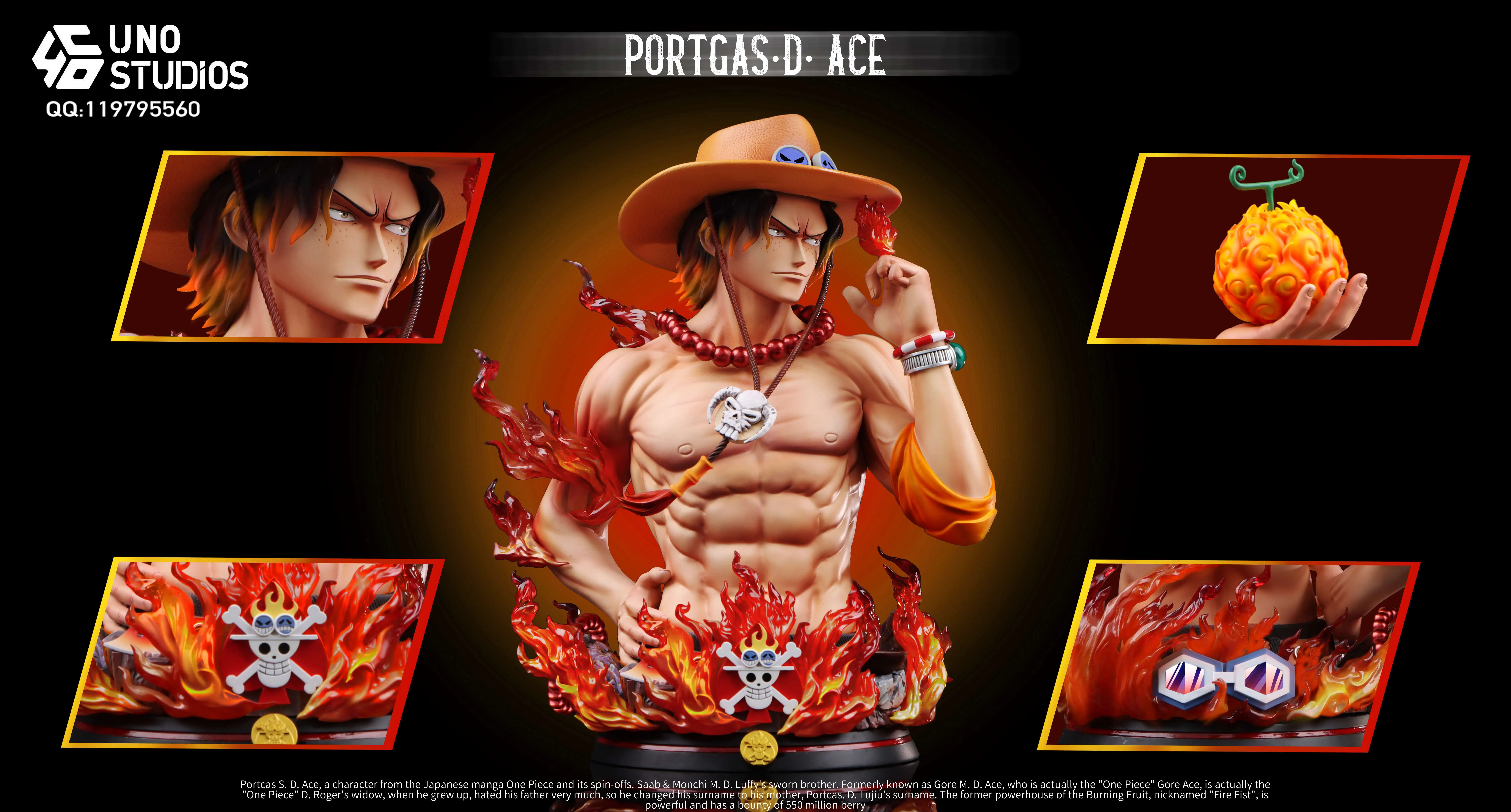 【Pre-sale】1/4 Scale Bust of Ace-UNO Studio