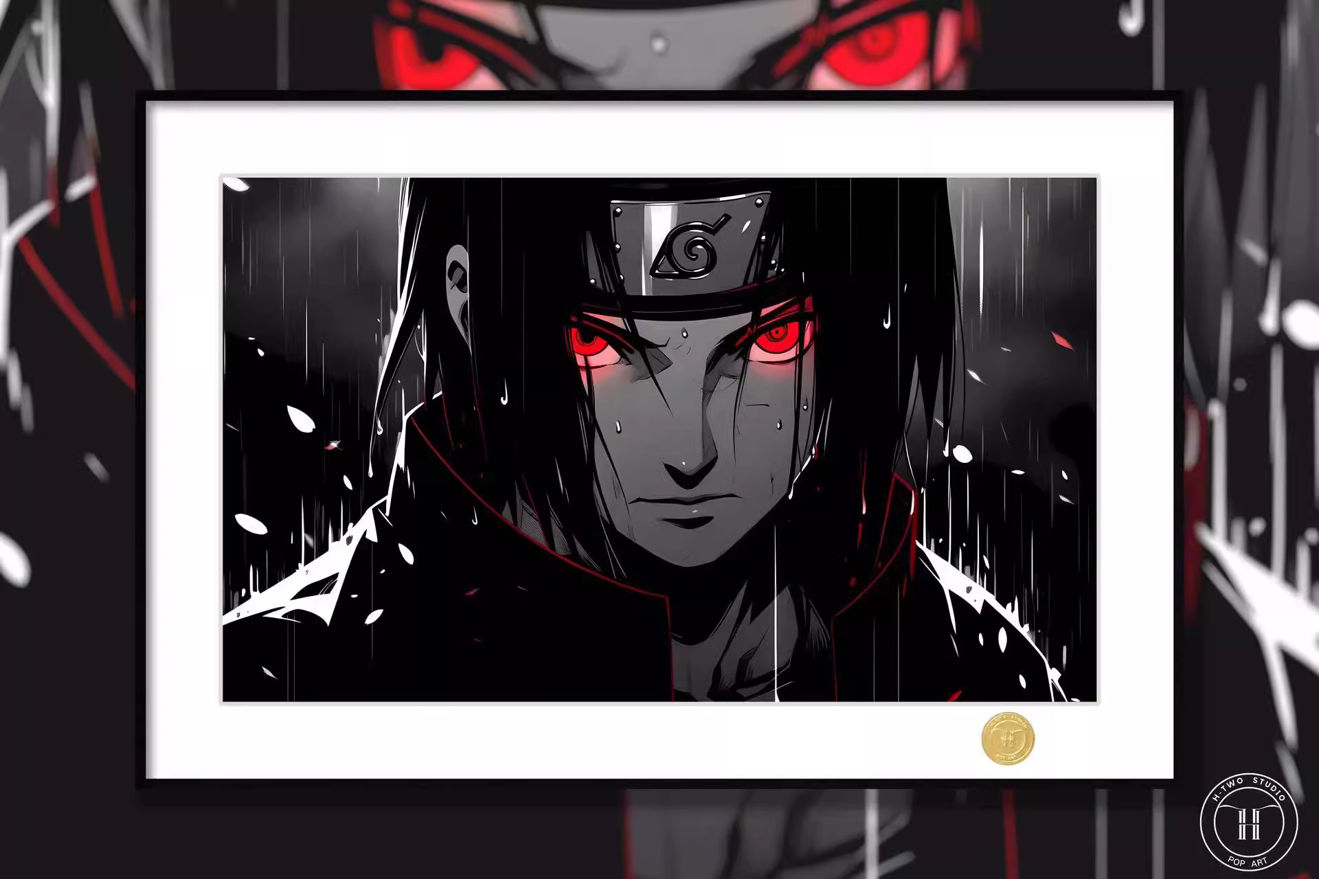 【Pre-sale】Decorative Painting of Uchiha Itachi in Rainy Night-H2 Studio