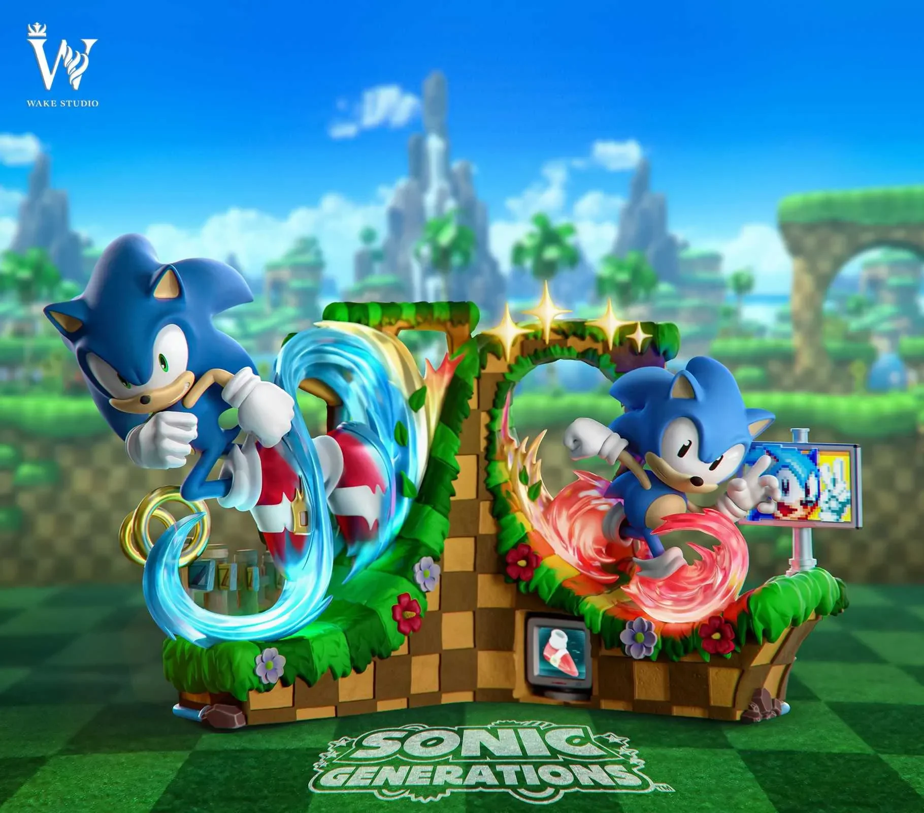 【Last one】Sonic the Hedgehog with LED-Sonic Generations-Wake Studio