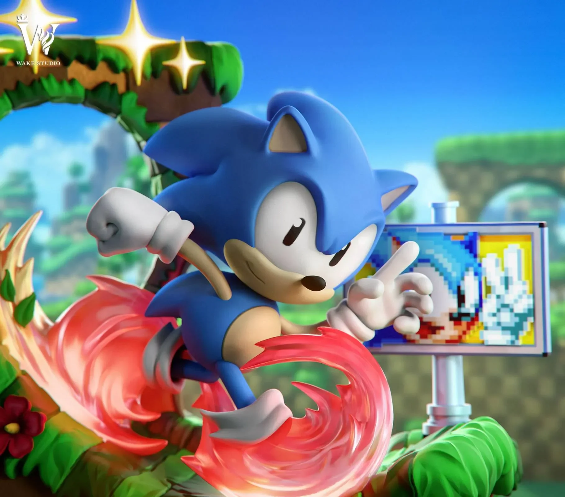 【Last one】Sonic the Hedgehog with LED-Sonic Generations-Wake Studio