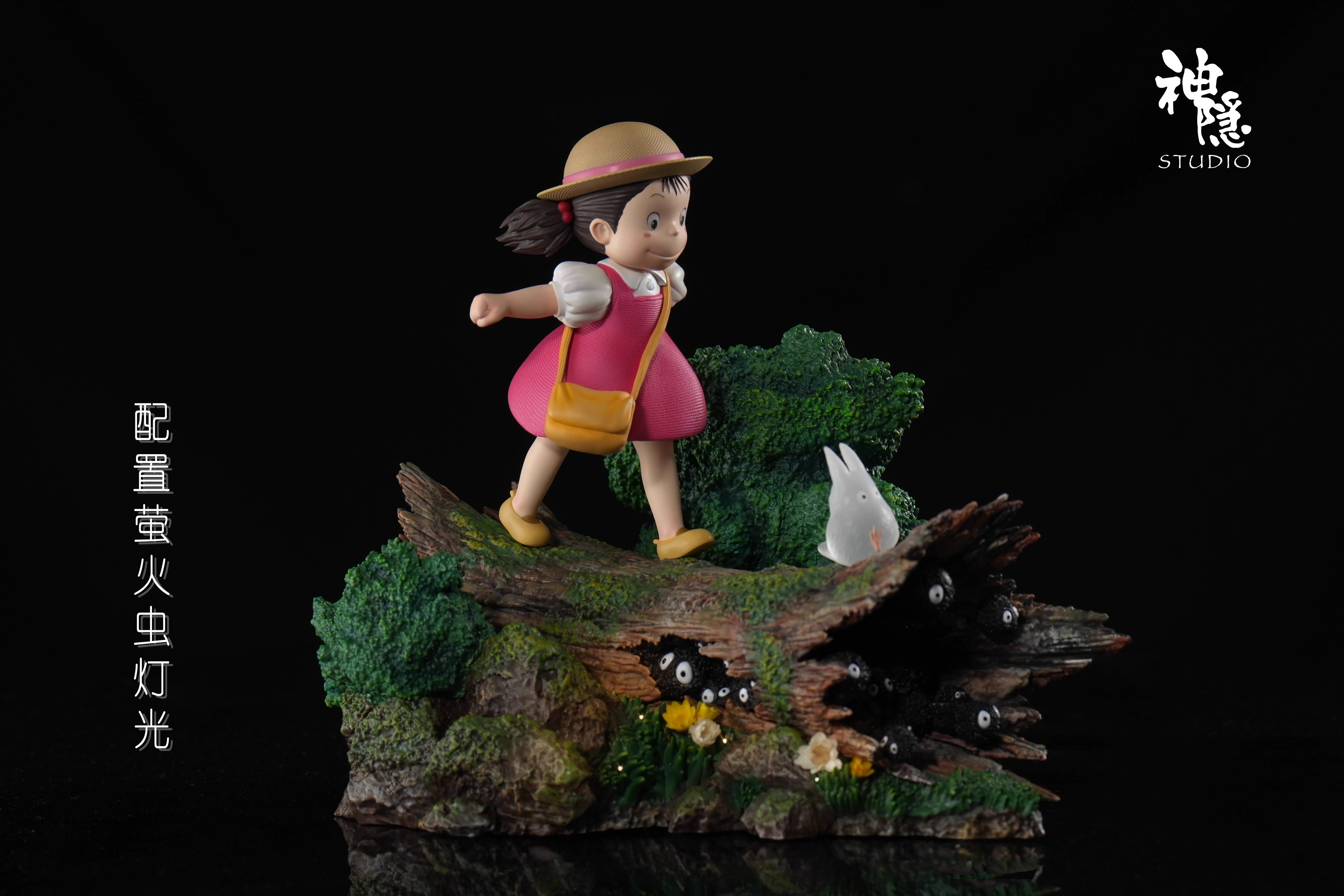 【Pre-sale】Kusakabe Mei on wood with LED-Studio Ghibli-ShenYin Studio
