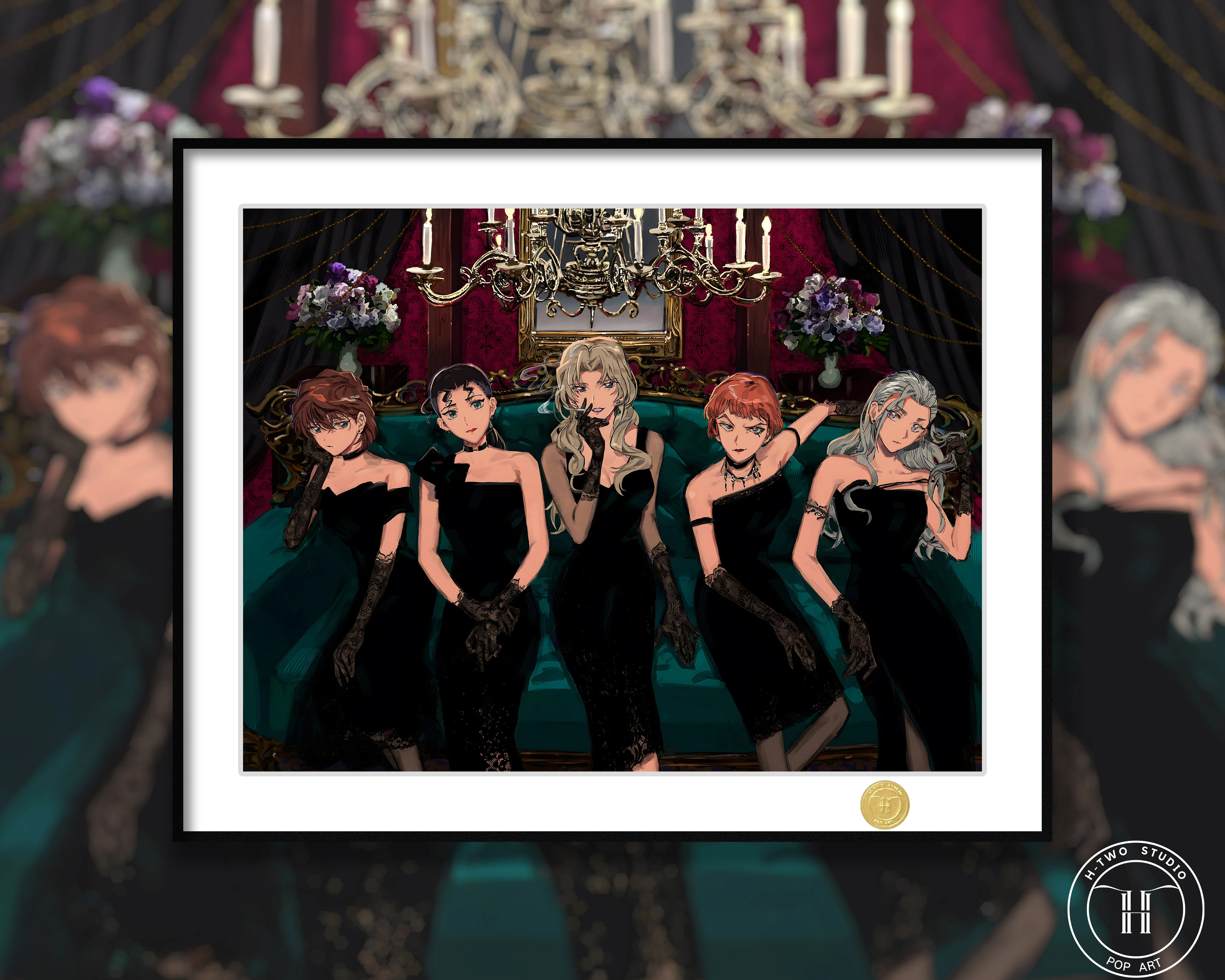 【Pre-sale】Decorative Painting of Black Dressed Group-Detective Conan-H2 Studio