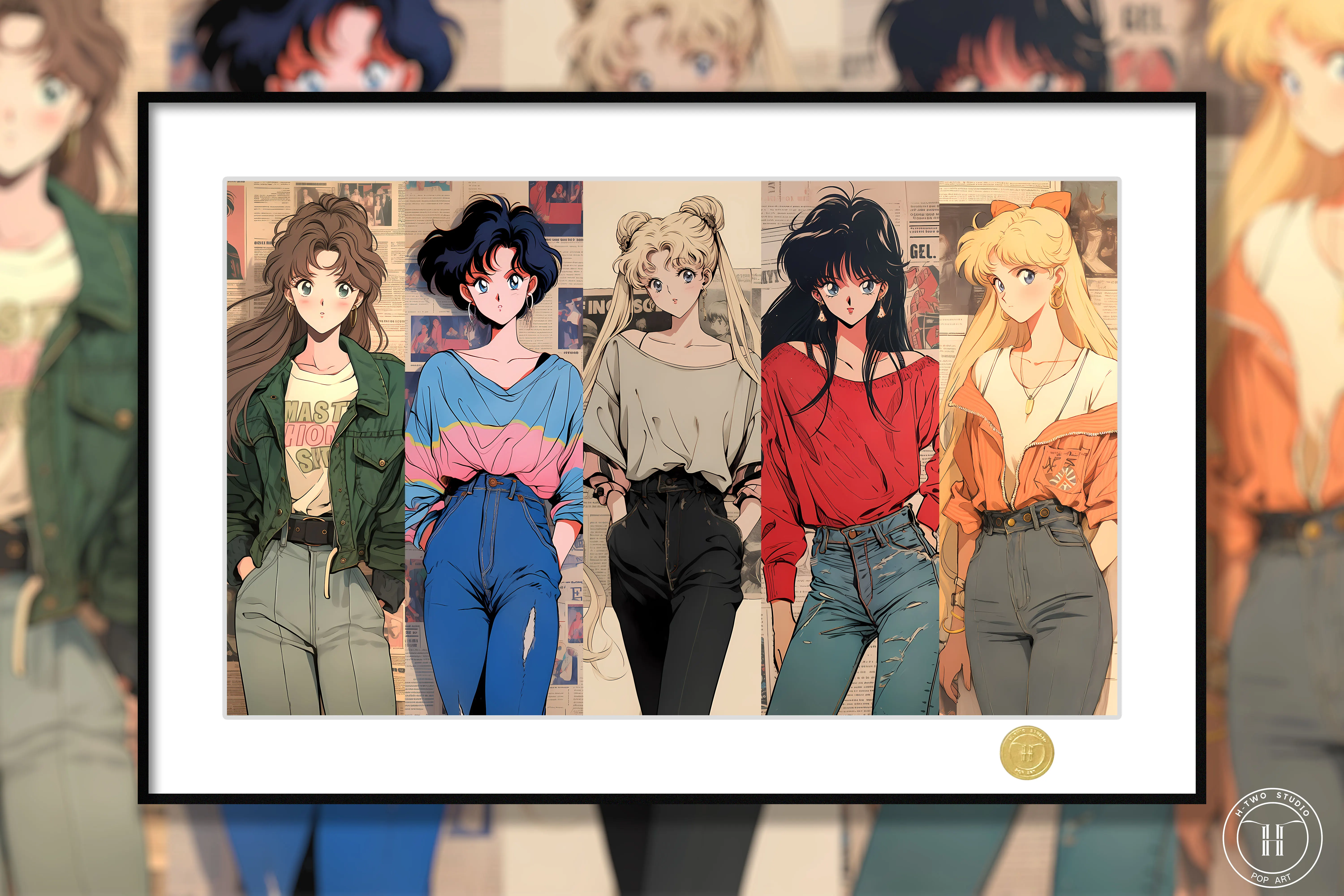 【Pre-sale】Decorative Painting of Hong Kong Style Beautiful Girl-Sailor Moon-H2 Studio