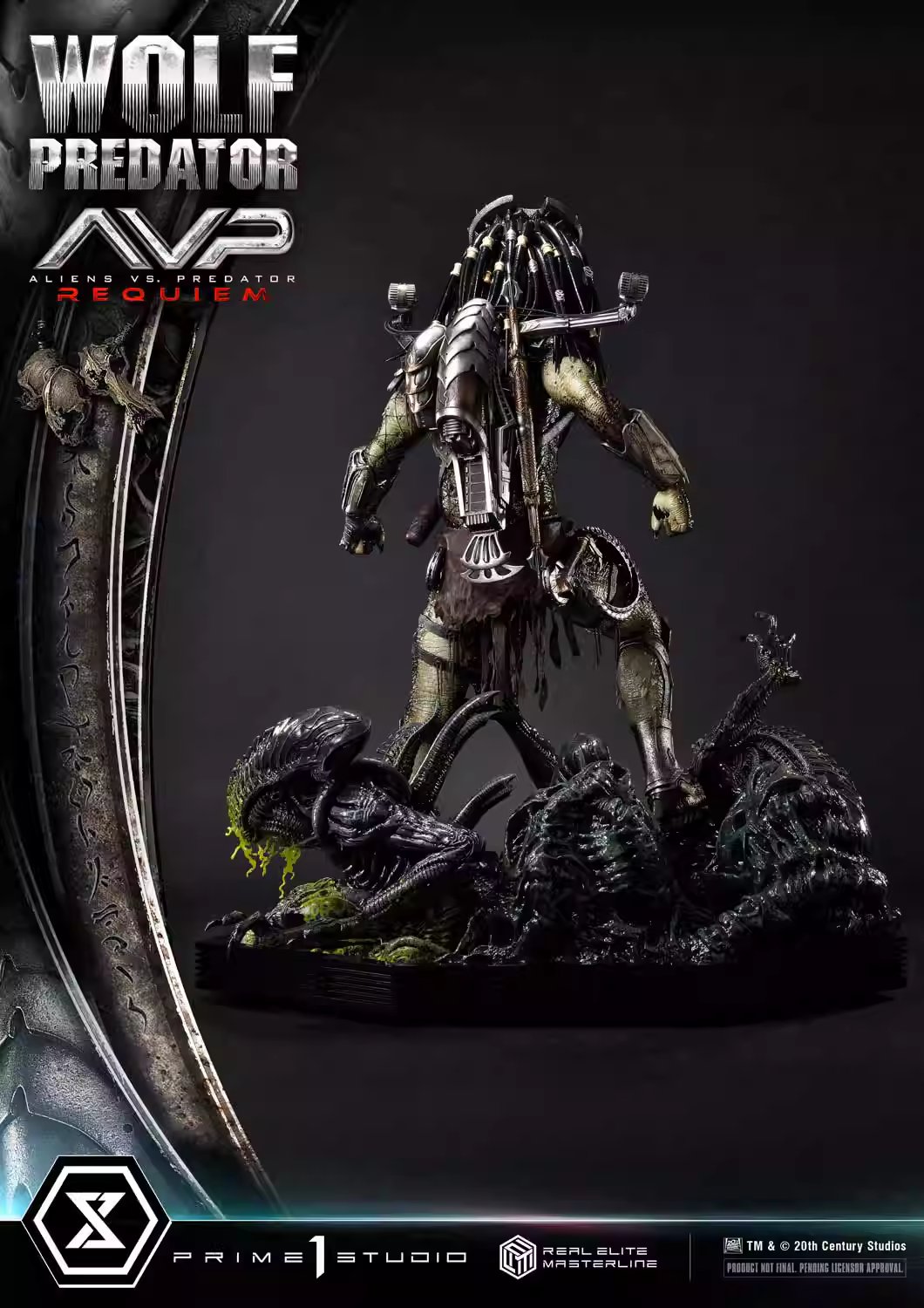 【Pre-sale】1/3 Scale Wolf Predator-Aliens vs Predator-Requiem-Prime 1 Studio