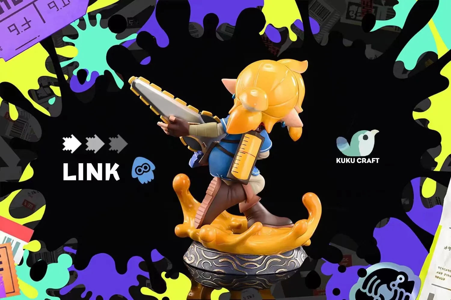 【Sold out】Squid Princess Zelda and Squid Link-The Legend of Zelda Splatoon-KukuCraft Studio