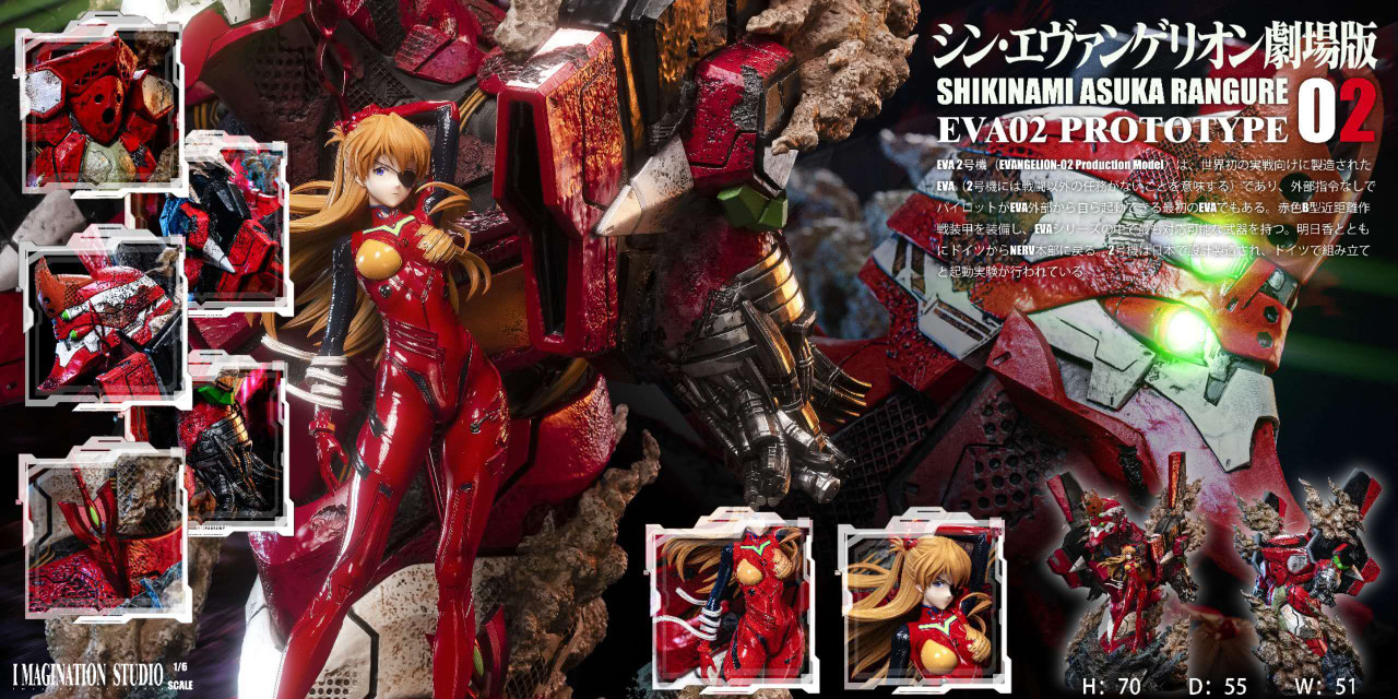 【Sold out】1/6 Scale Asuka and Ayanami Rei-(EVA) EVAngelion-Imagination Studio