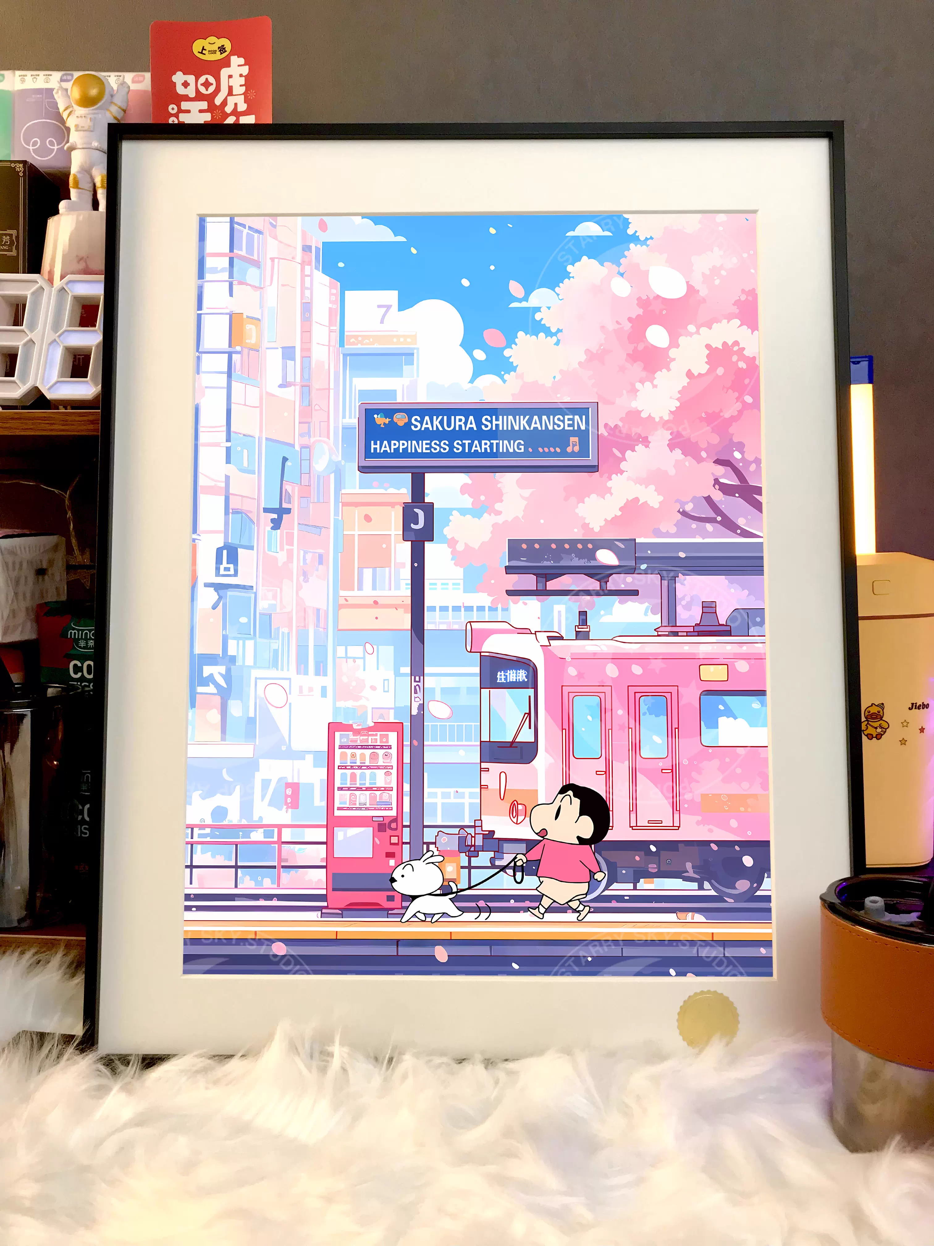 【Pre-sale】Decorative Painting of Sakura Season Shin-chan-Crayon Shin-chan-XingKong Studio