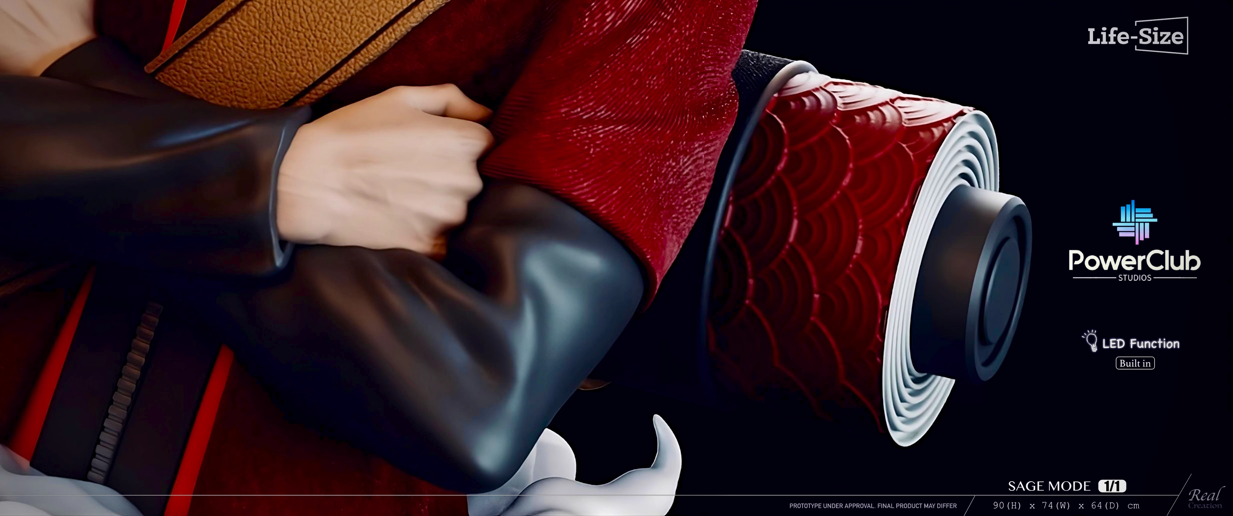 【Pre-sale】1/1 Scale Bust of Naruto Sage Mode with LED-PowerClub and RCS Studios