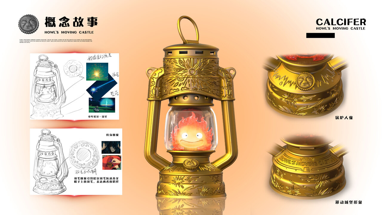 【Pre-sale】Kerosene lamp Calcifer with LED-Howl's Moving Castle-LongMiao Studio