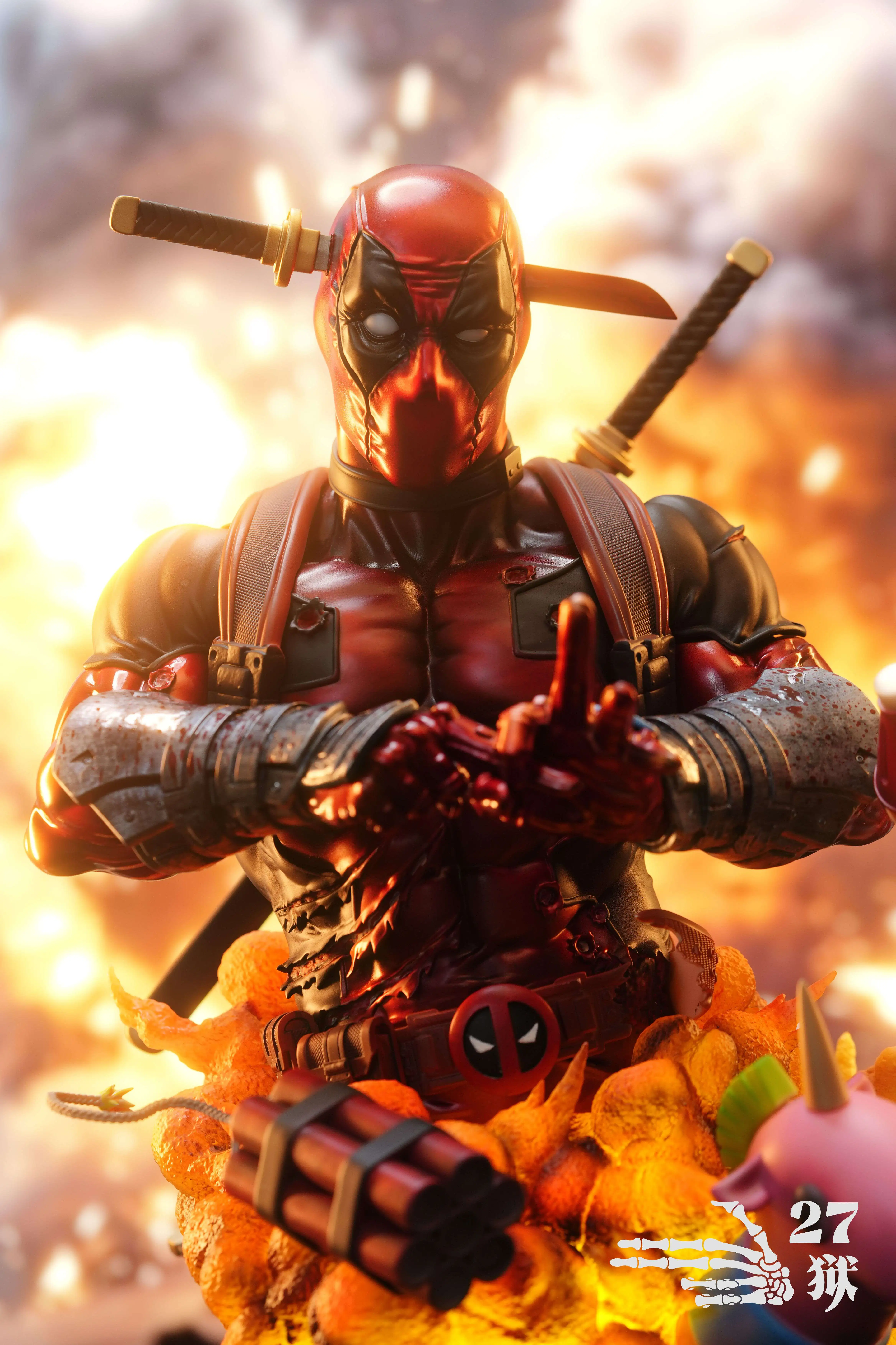 【Pre-sale】1/3 Scale Bust of Deadpool-27Abyss Studio