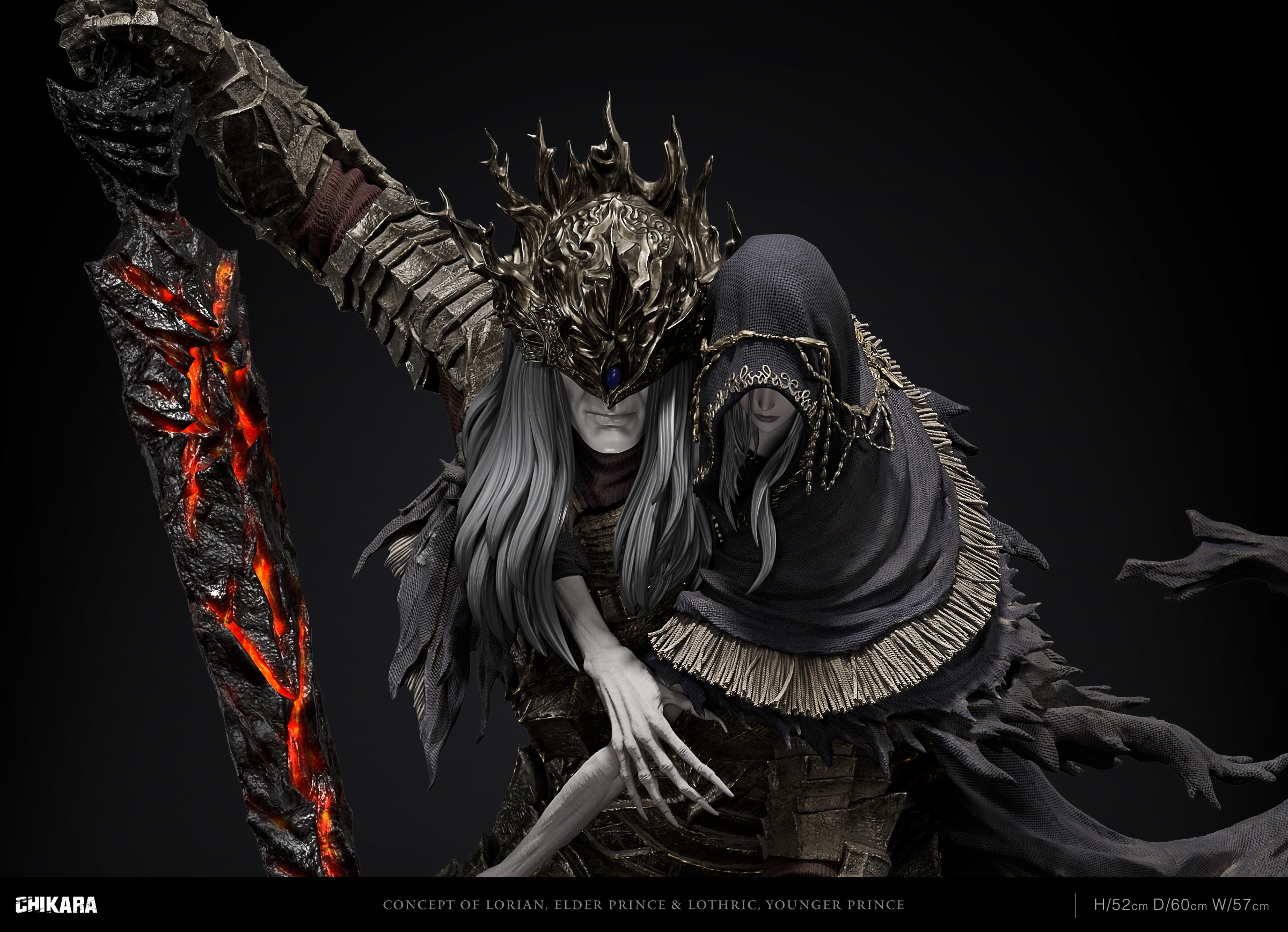 【Sold out】1/4 Scale Lorian, Elder Prince | Lothric, Younger Prince-Dark Souls 3-Chikara Studio