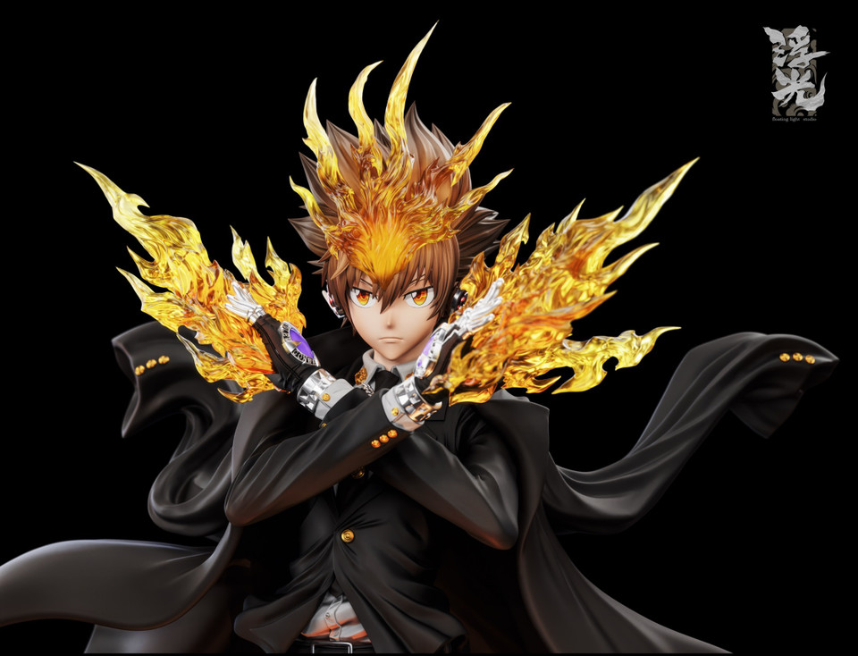 【Sold out】1/6 Scale Sawada Tsunayoshi with LED-Hitman Reborn!-Floating light Studio