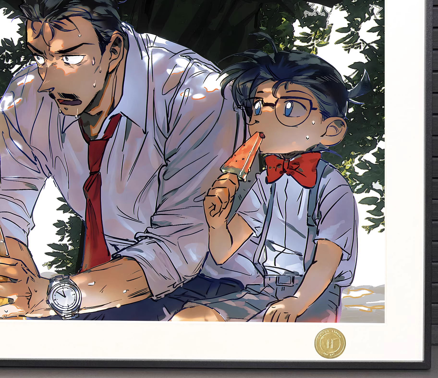 【Pre-sale】Decorative Painting of Mouri Kogorou and Conan-Detective Conan-H2 Studio