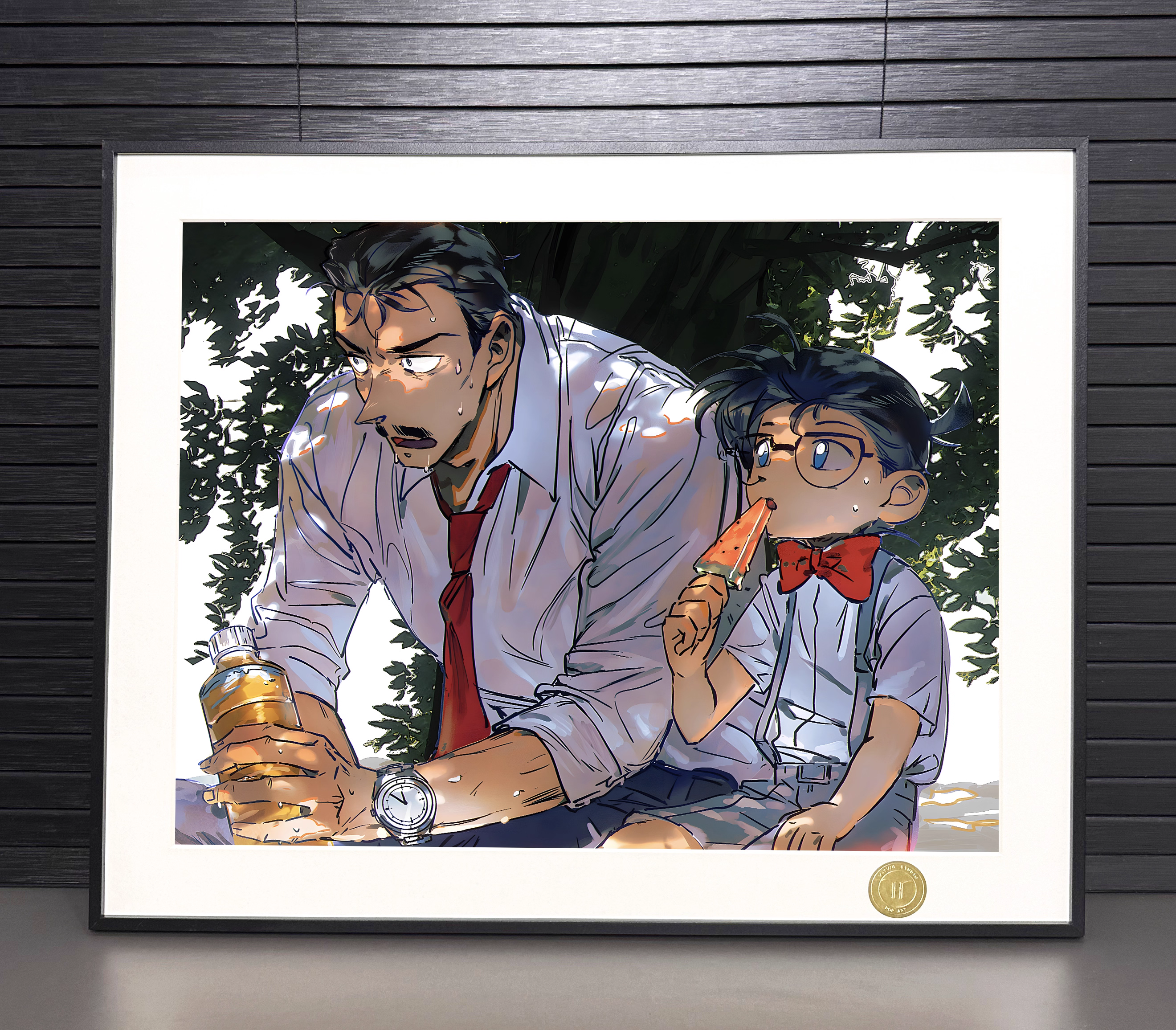 【Pre-sale】Decorative Painting of Mouri Kogorou and Conan-Detective Conan-H2 Studio