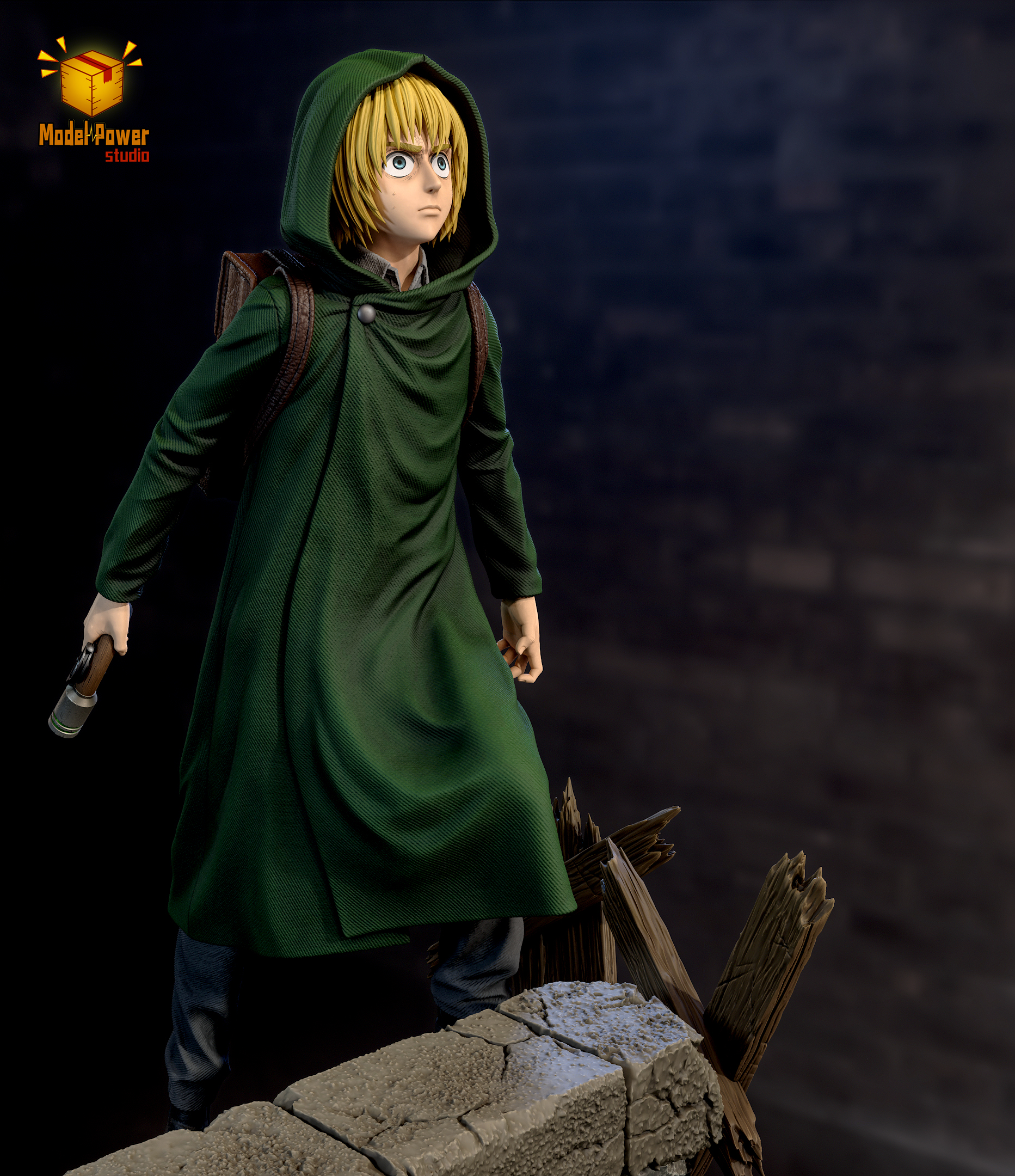 【Sold out】Basement Group Eren, Armin and Mikasa-Attack on Titan-Model Power Studio