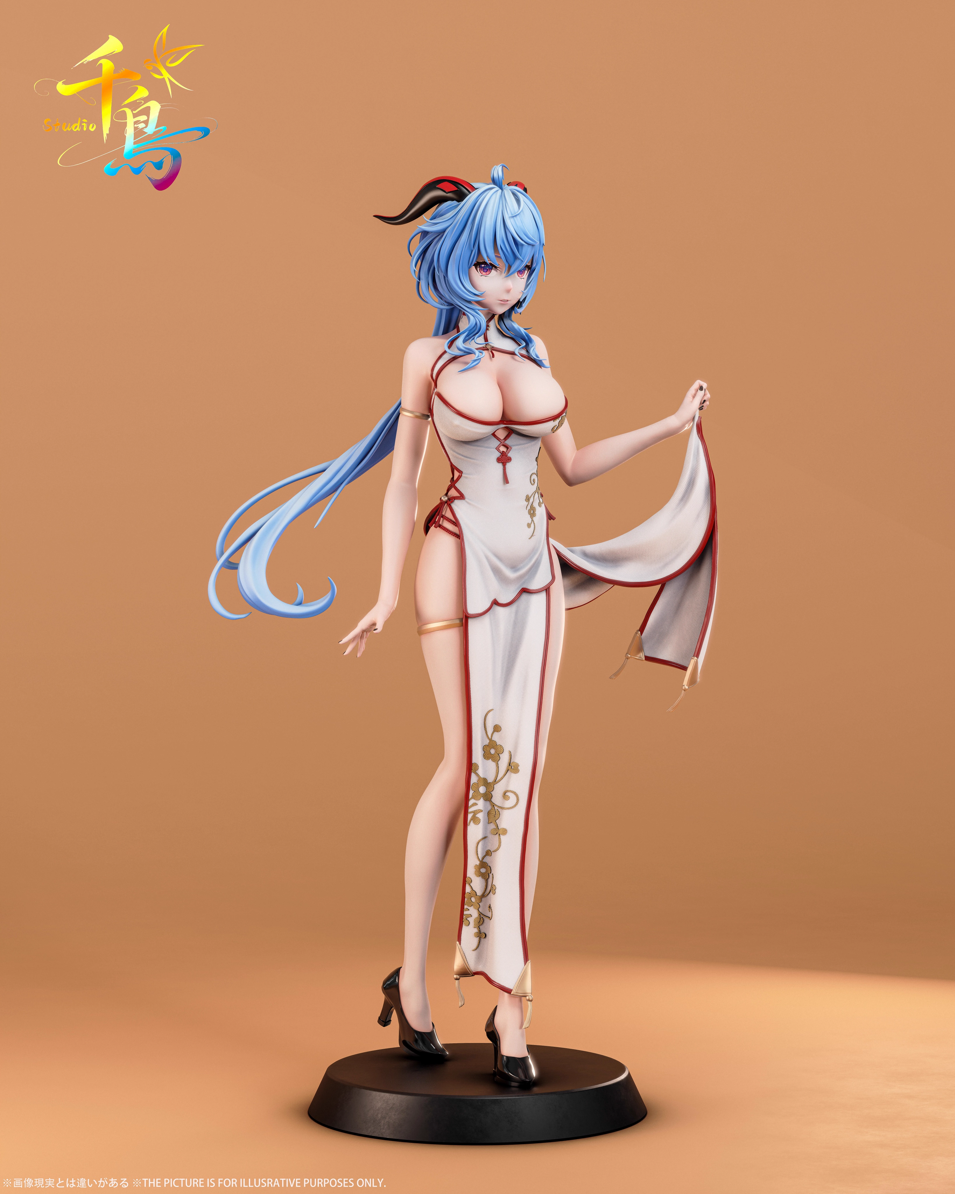【Pre-sale】1/6 and 1/1 Scale Cheongsam Ganyu-Genshin Impact-Qian Niao Studio