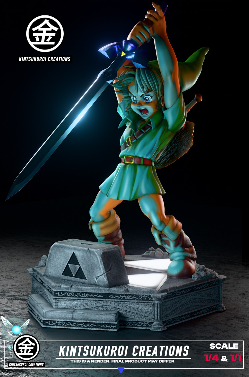 【Pre-sale】1/4 and 1/1 Scale Young LINK Pulling Master Sword with LED-The Legend of Zelda-Kintsukuroi Creations Studio