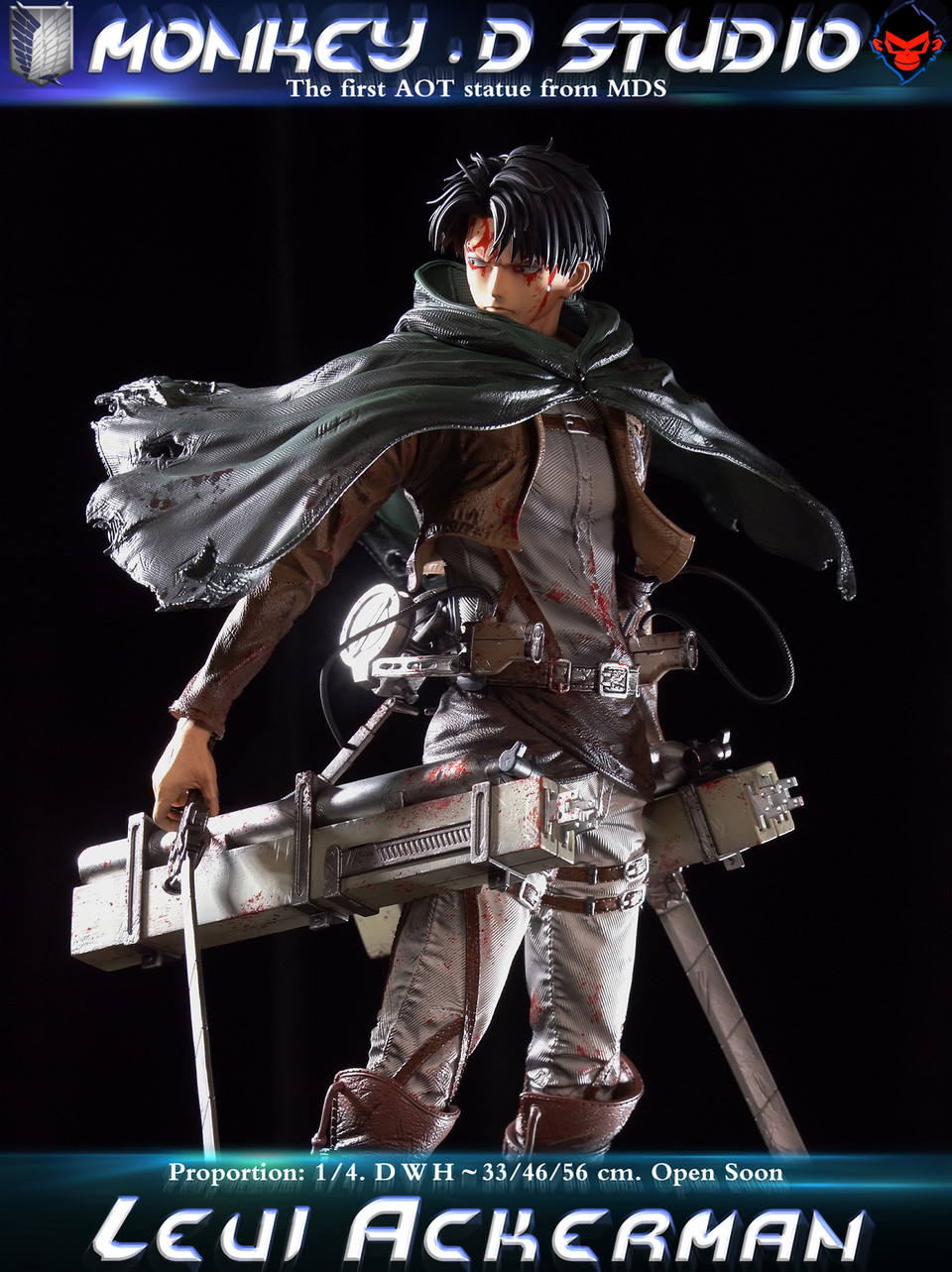 【Pre-sale】1/4 Scale Levi Ackerman-Attack on Titan-Monkey D Studio
