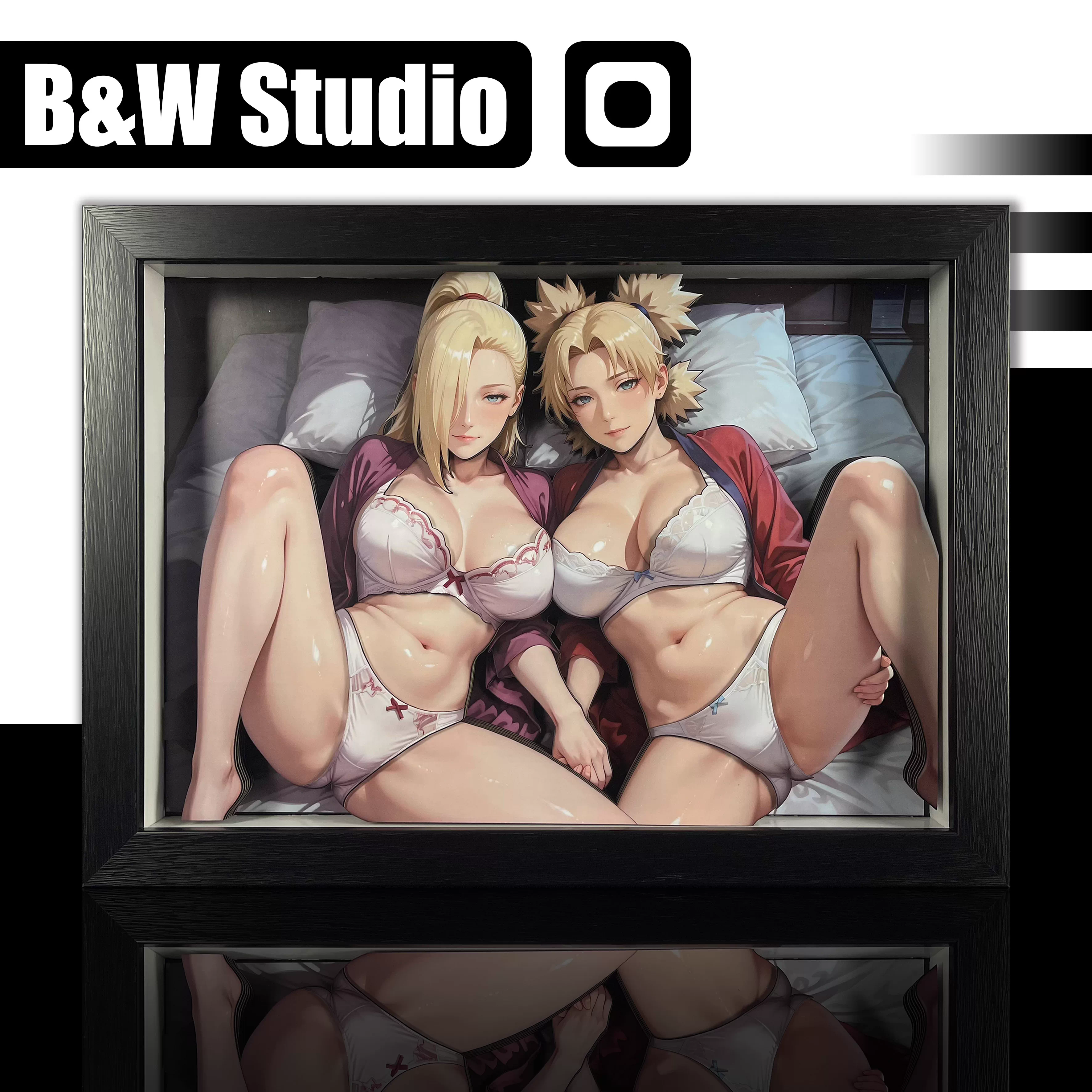 【Pre-sale】KKMP-012 Decorative Painting of Yamanaka Ino and Temari-Black and White Studio