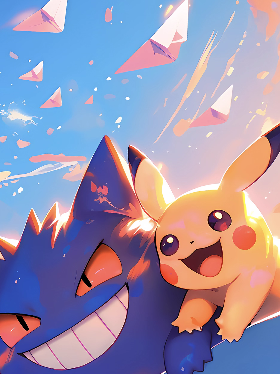 【Pre-sale】Decorative Painting of Gengar and Pikachu-Pokemon-XingKong Studio