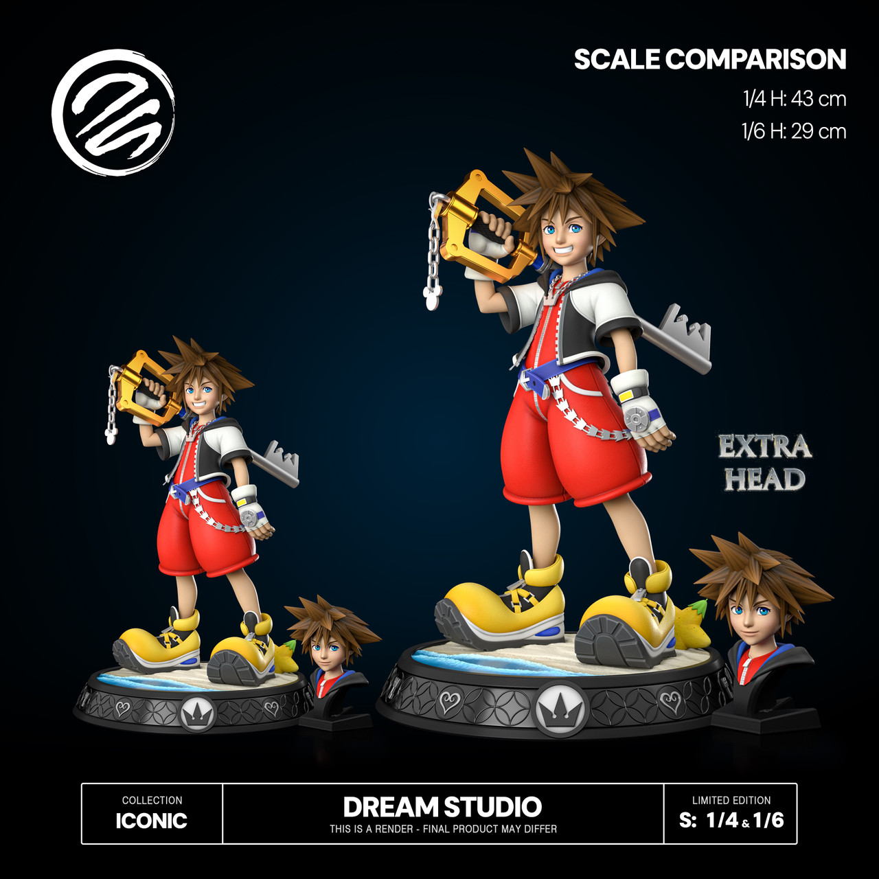 【Pre-sale】1/6 and 1/4 Scale Sora-Kingdom Hearts-Dream Studio