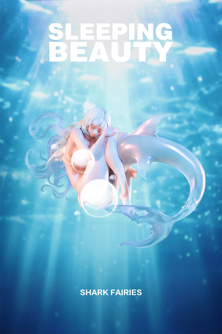 【Pre-sale】Sleeping Beauty-Shark Fairies-Black Fin and Silver Fin-WeArtDoing Studio