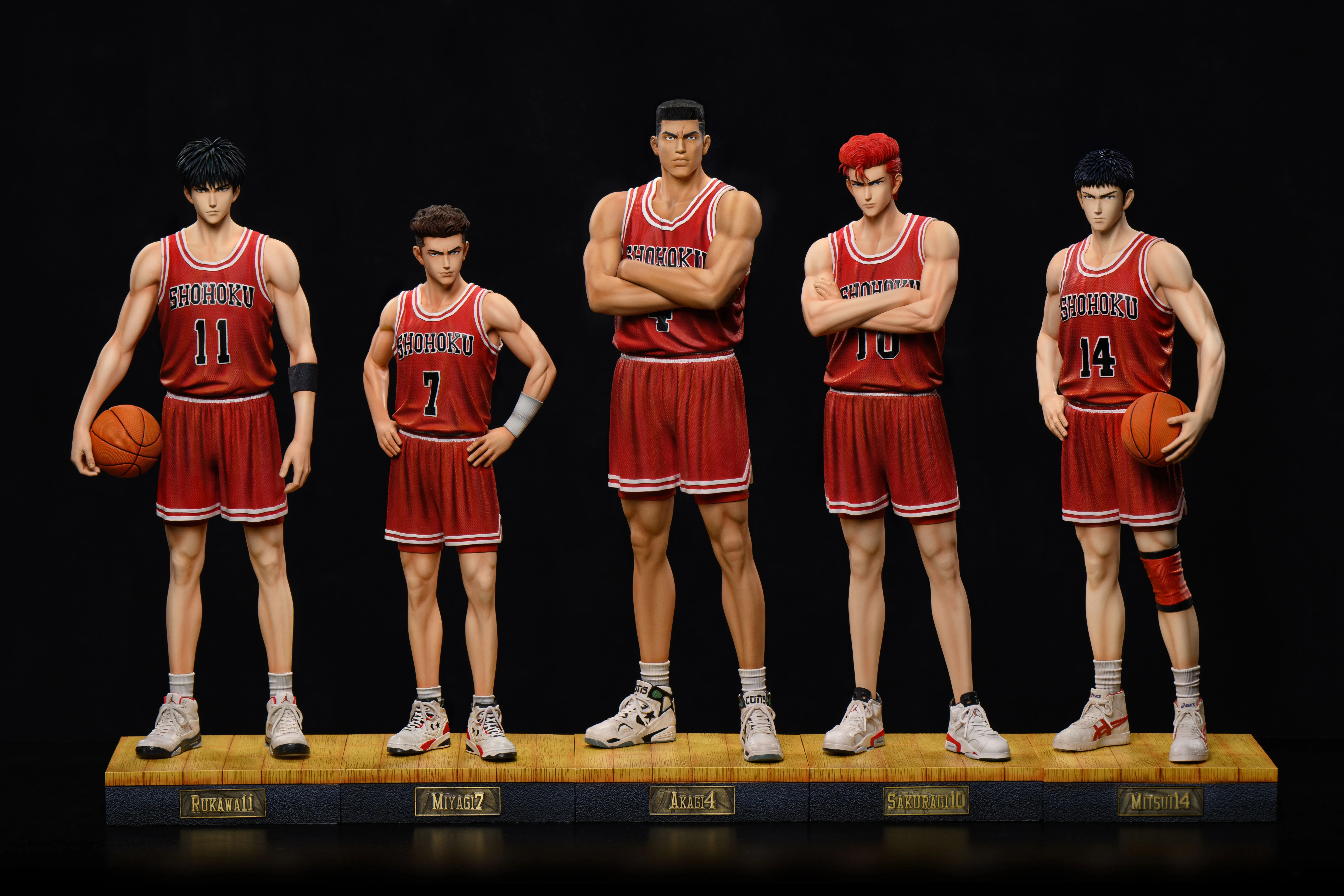 【Pre-sale】1/6 Scale Standing Hanamichi Sakuragi, Takenori Akagi, Kaede Rukawa, Hisashi Mitsui and Ryota Miyagi-Dream Studio
