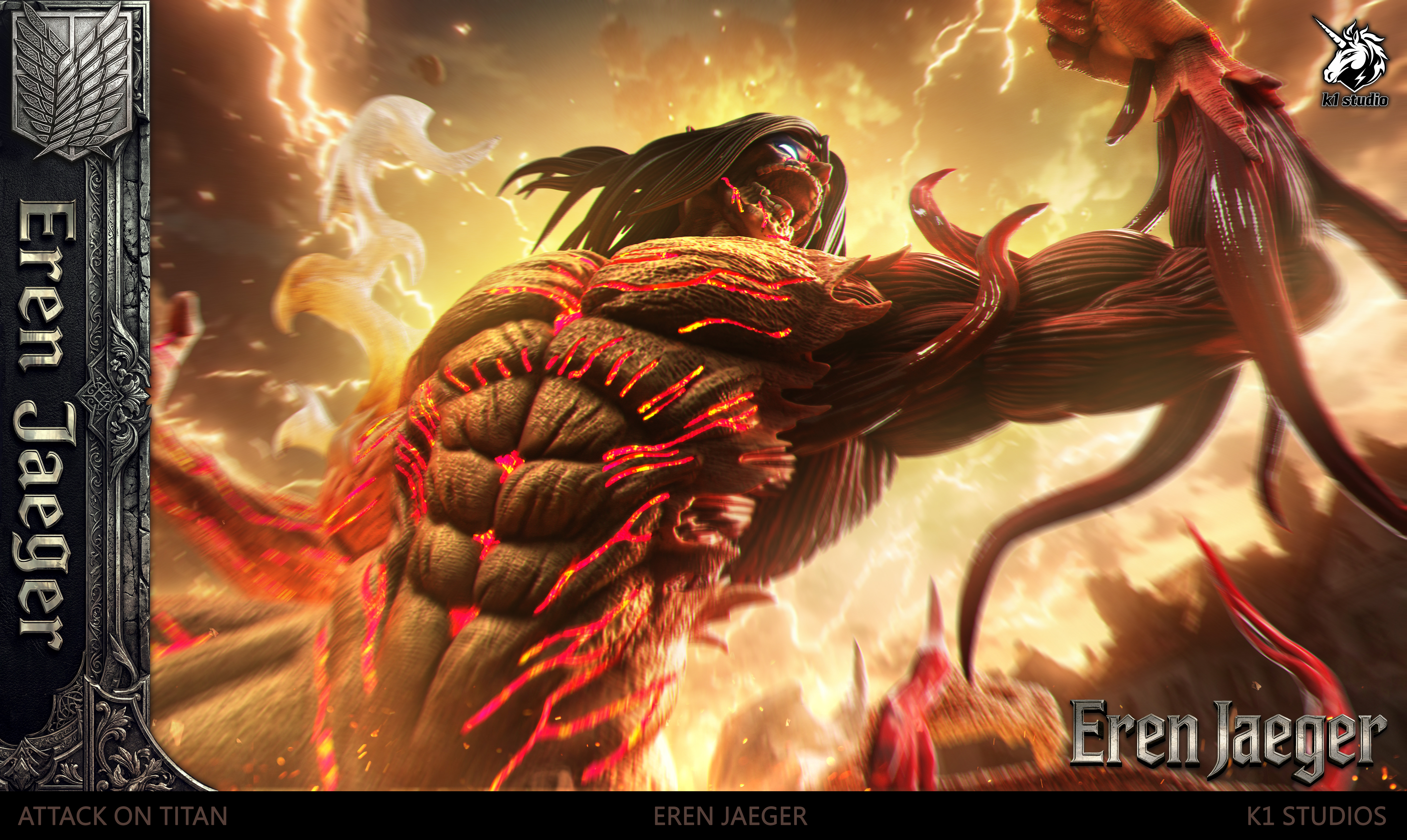 【Pre-sale】1/6 Scale Eren Jaeger with LED-K1 Studio