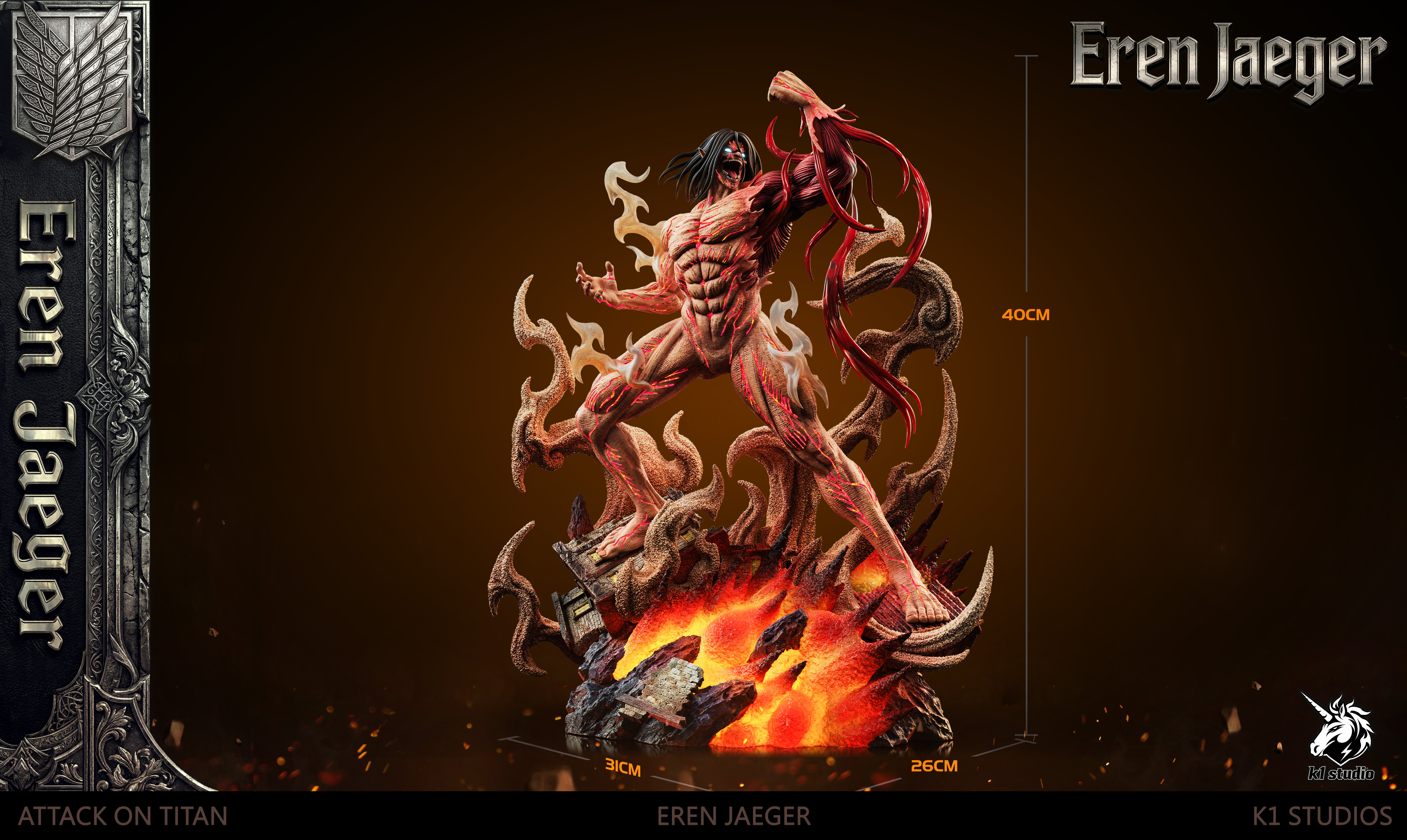 【Pre-sale】1/6 Scale Eren Jaeger with LED-K1 Studio