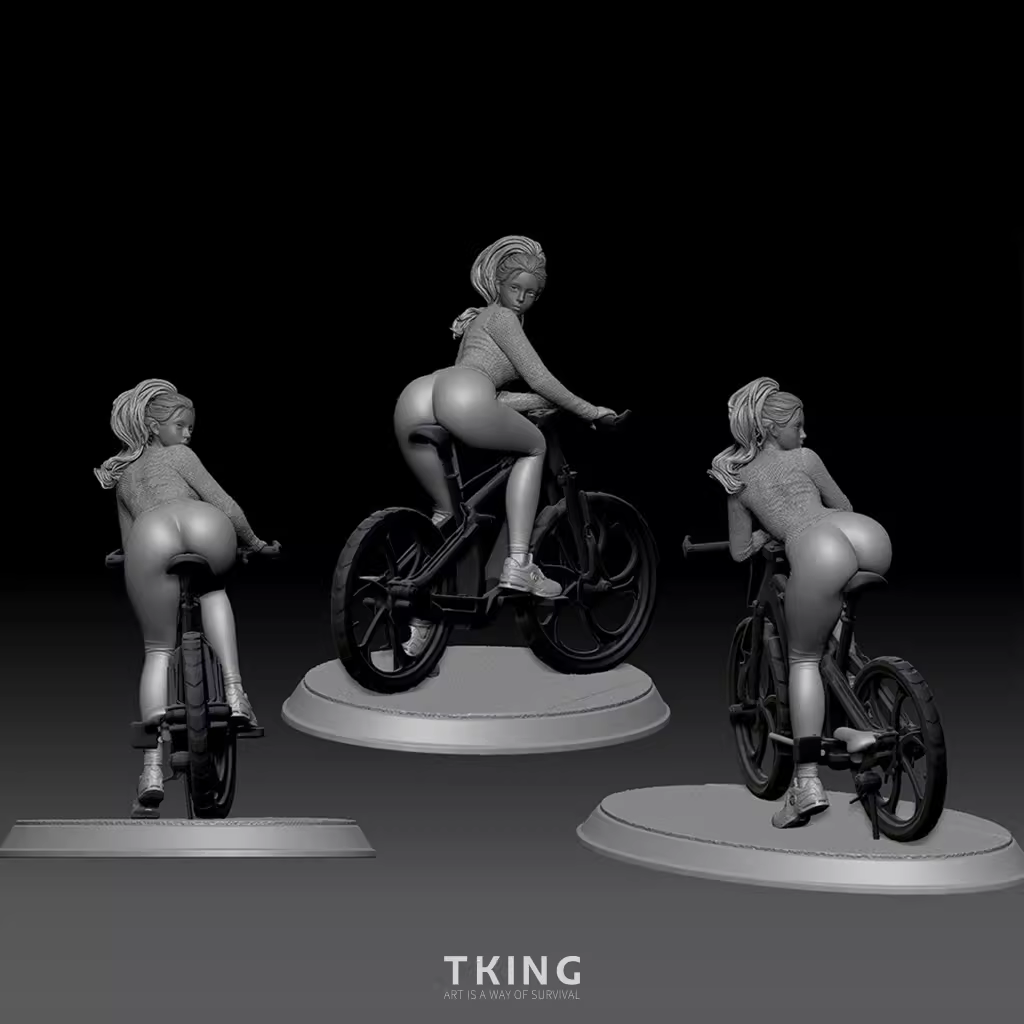 【Pre-sale】1/8 Scale Bicycle Riding Girl-TKing Toys Studio