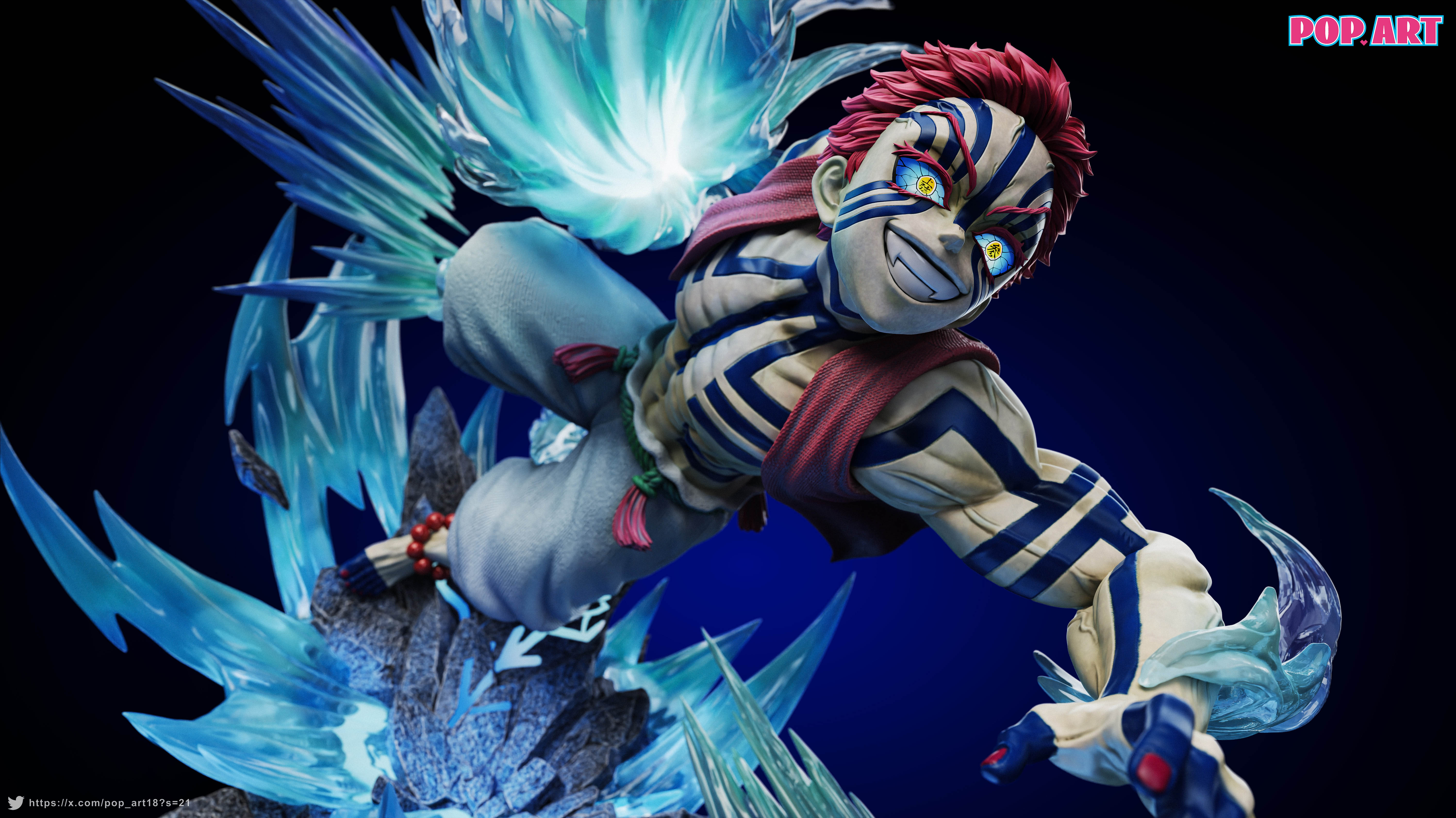 【Pre-sale】1/6 Scale Akaza with LED-POP.ART Studio