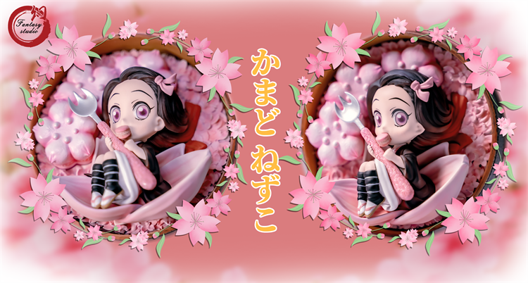 【In stock】Nezuko Kamado Eatinh Macaron on the Sakura-Fantasy Studio
