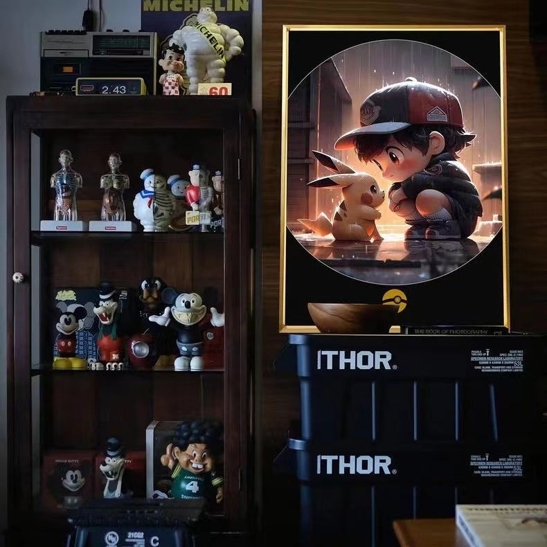 【In stock】Decorative Painting of Pikachu & Ash-Pokemon-Billion Birds Studio