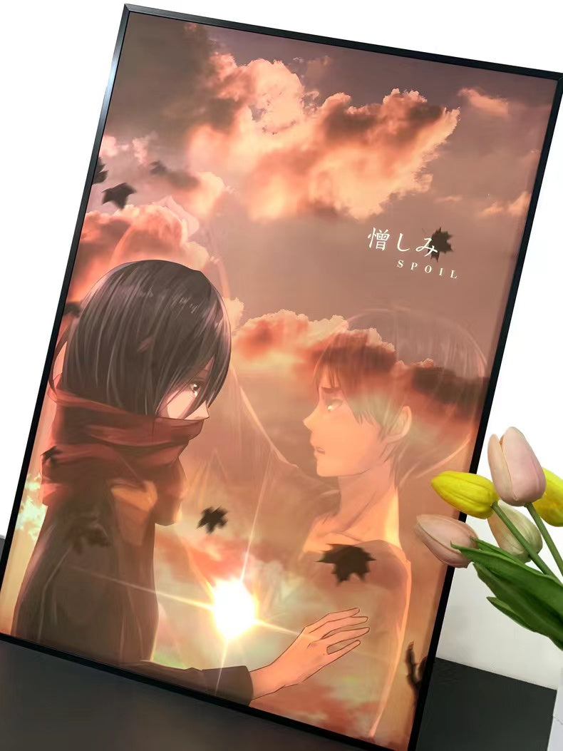 【In stock】Decorative Painting of Mikasa & Eren-Attack on Titan-momo Studio