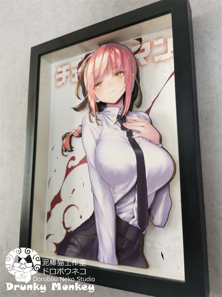 【Pre-sale】Makima 3D Decoration Painting-Dorobou Neko Studio