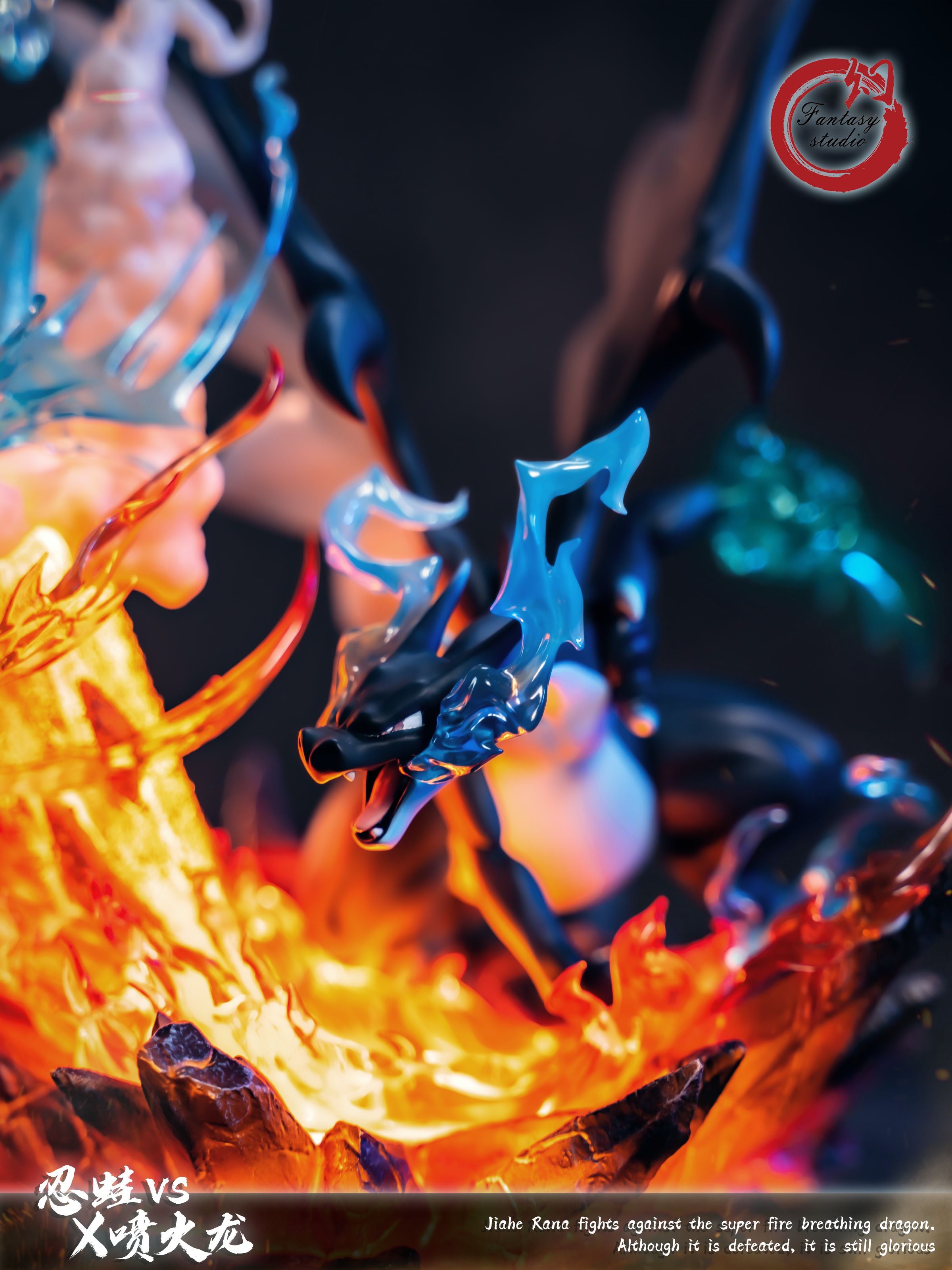 【In stock】Mega Charizard X vs Greninja with LED -Pokemon-Fantasy Studio
