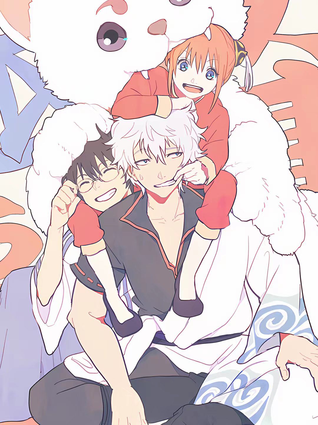 【Pre-sale】Decorative Painting of Sakata Gintoki, Kagura and Shimura Shinpachi-Gintama-XingKong Studio