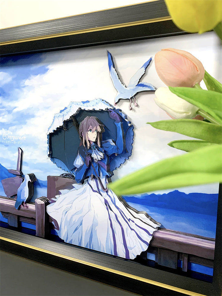 【In stock】Paper Art 3D Decorative Paint of Violet-Violet Evergarden-momo Studio