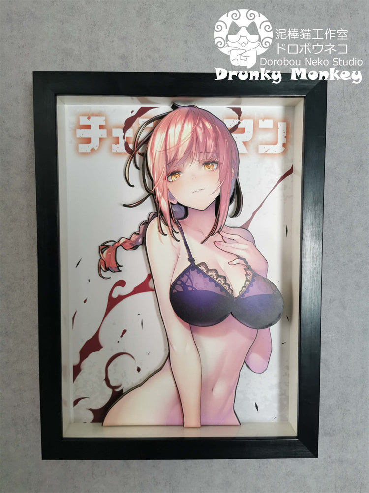 【Pre-sale】Makima 3D Decoration Painting-Dorobou Neko Studio