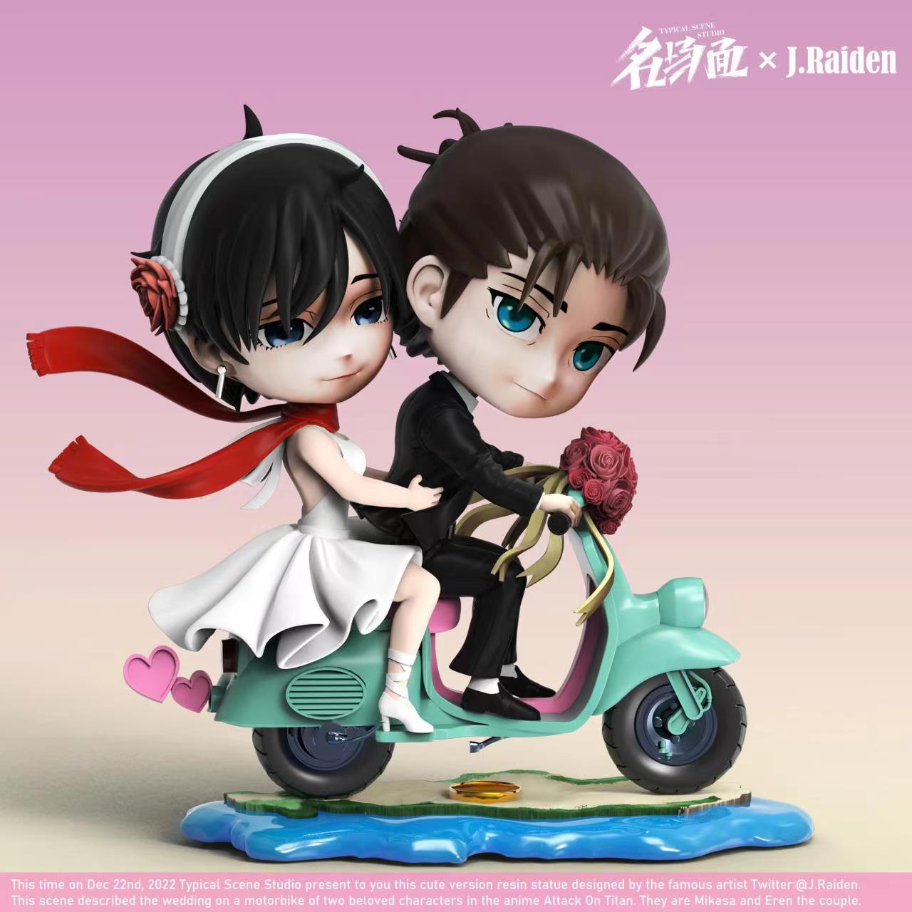 【In stock】Biker Eren Jaeger& Mikasa Ackerman-Attack on Titan-Typical Scene Studio