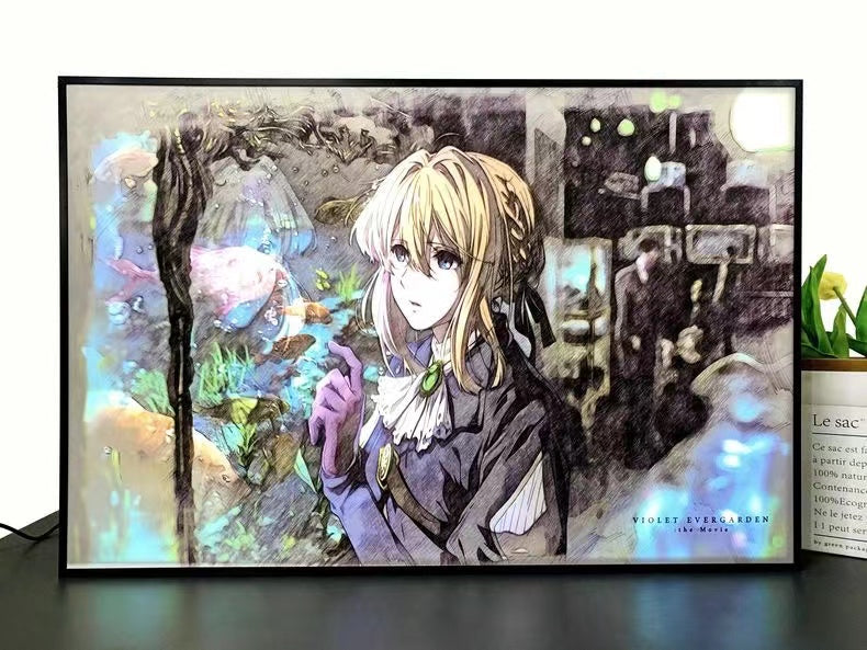 【In stock】3D Decorative Painting of Light Guide Transformation Violet Evergarden 3.0 with LED-Violet Evergarden-momo Studio
