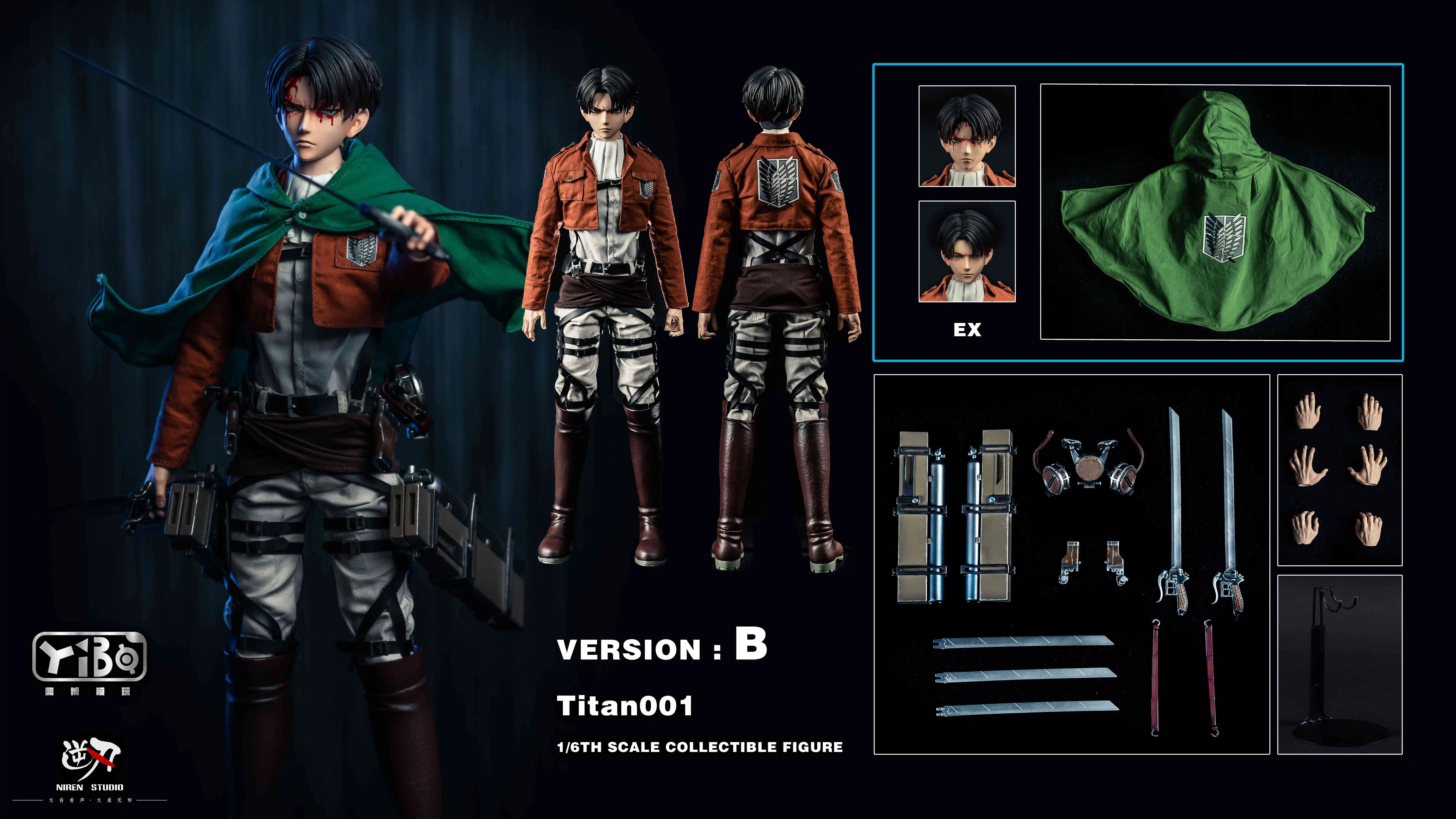 【In stock】1/6 Scale Levi Ackerman-Attack on Titan-Niren studio
