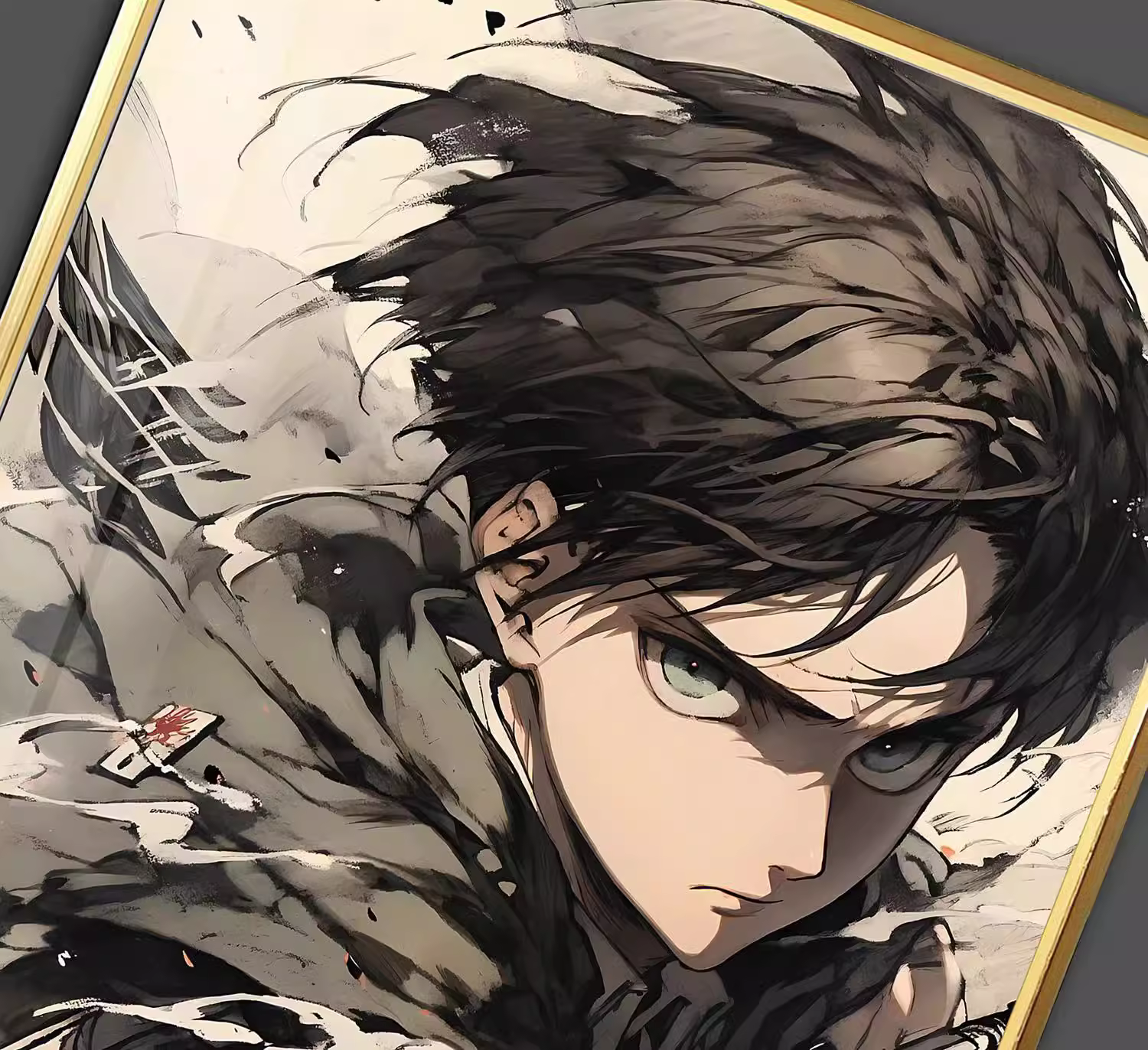 【In stock】Decorative Painting of Eren Jaeger-Attack on Titan-Billion Birds Studio