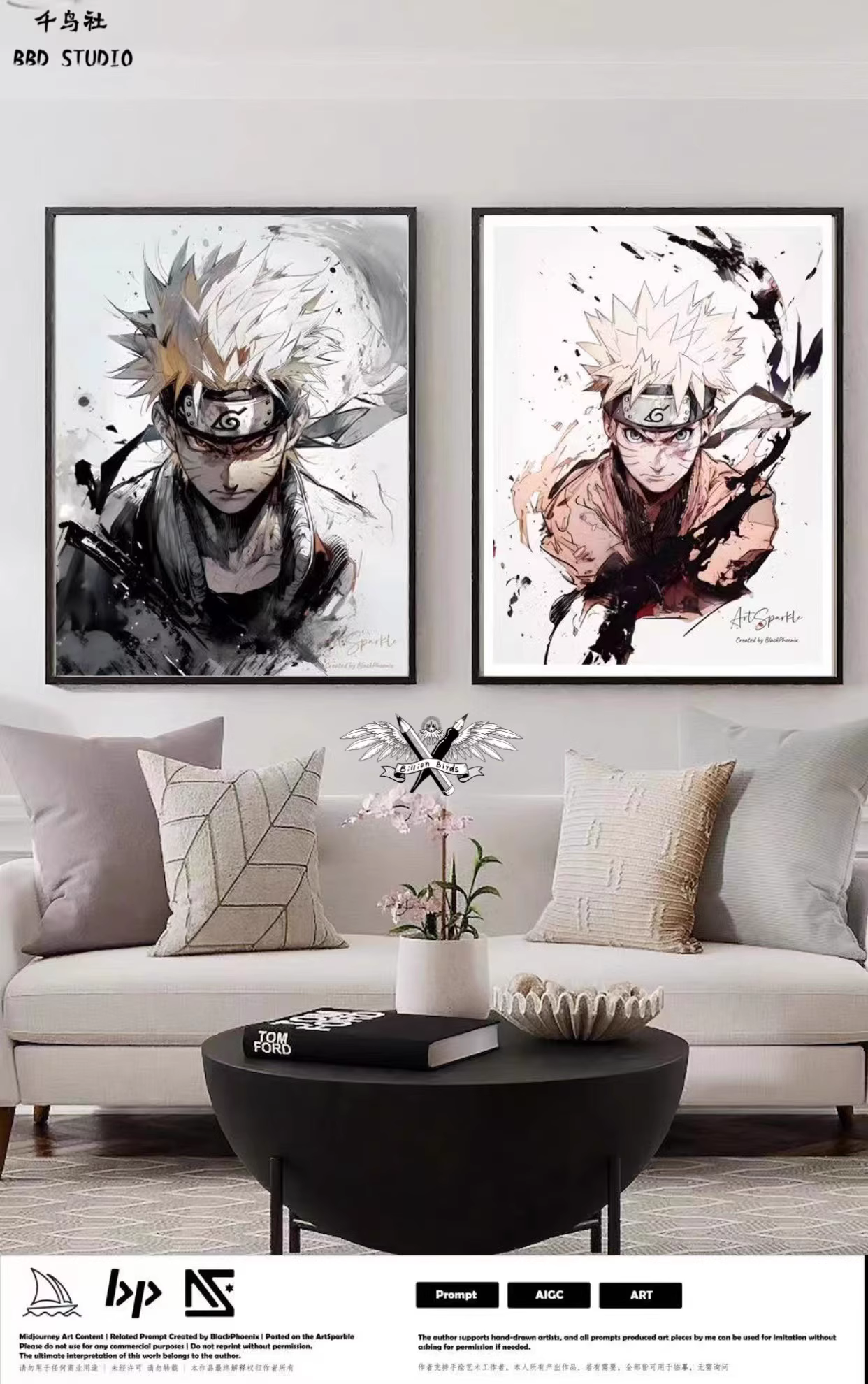 【In stock】Decorative Painting of Uzumaki Naruto-Billion Birds Studio