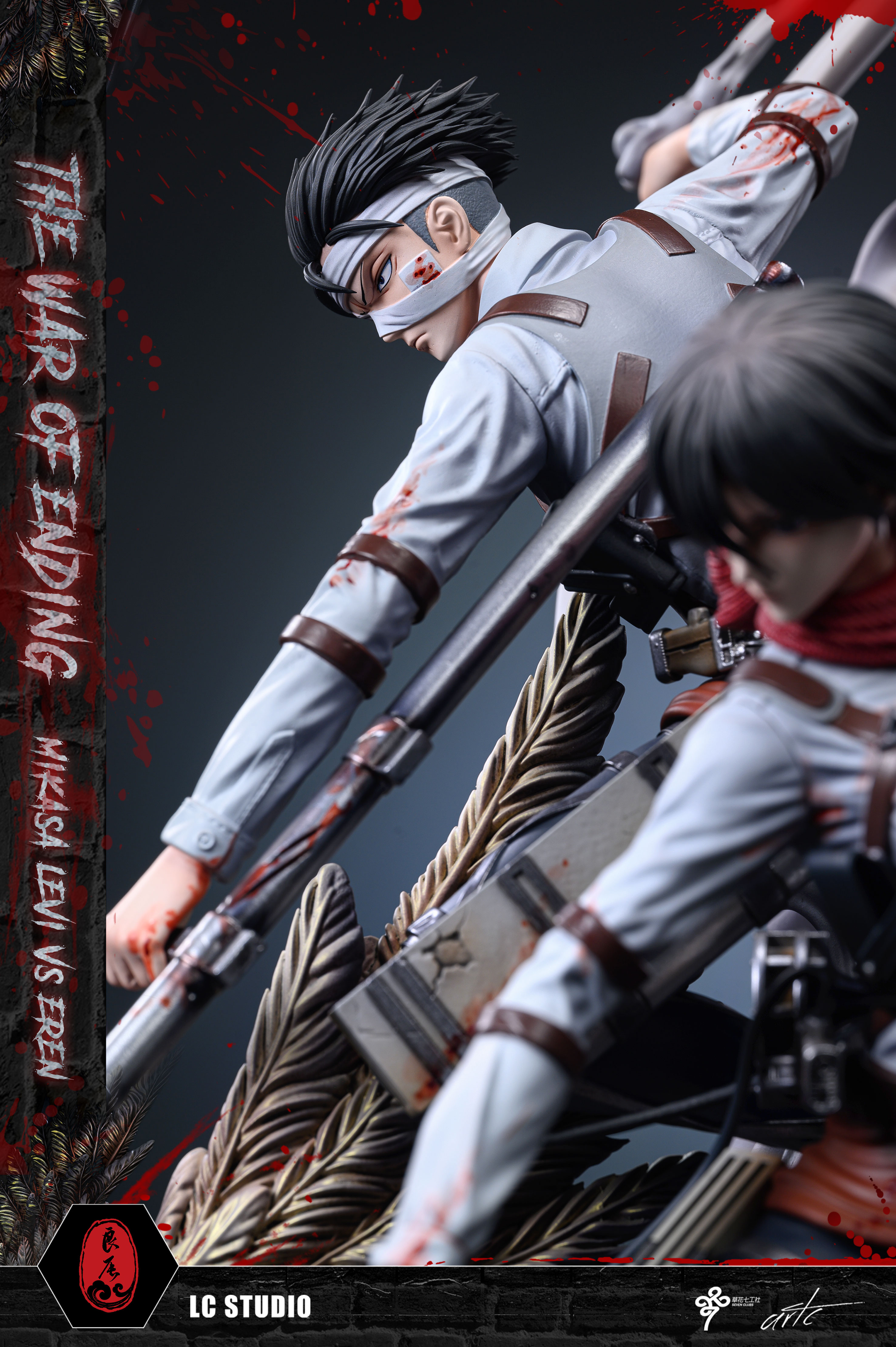 【Sold out】The Final Battle Mikasa·Ackerman & Levi·Ackerman VS The Founding Titan-Attack on Titan-LC Studio
