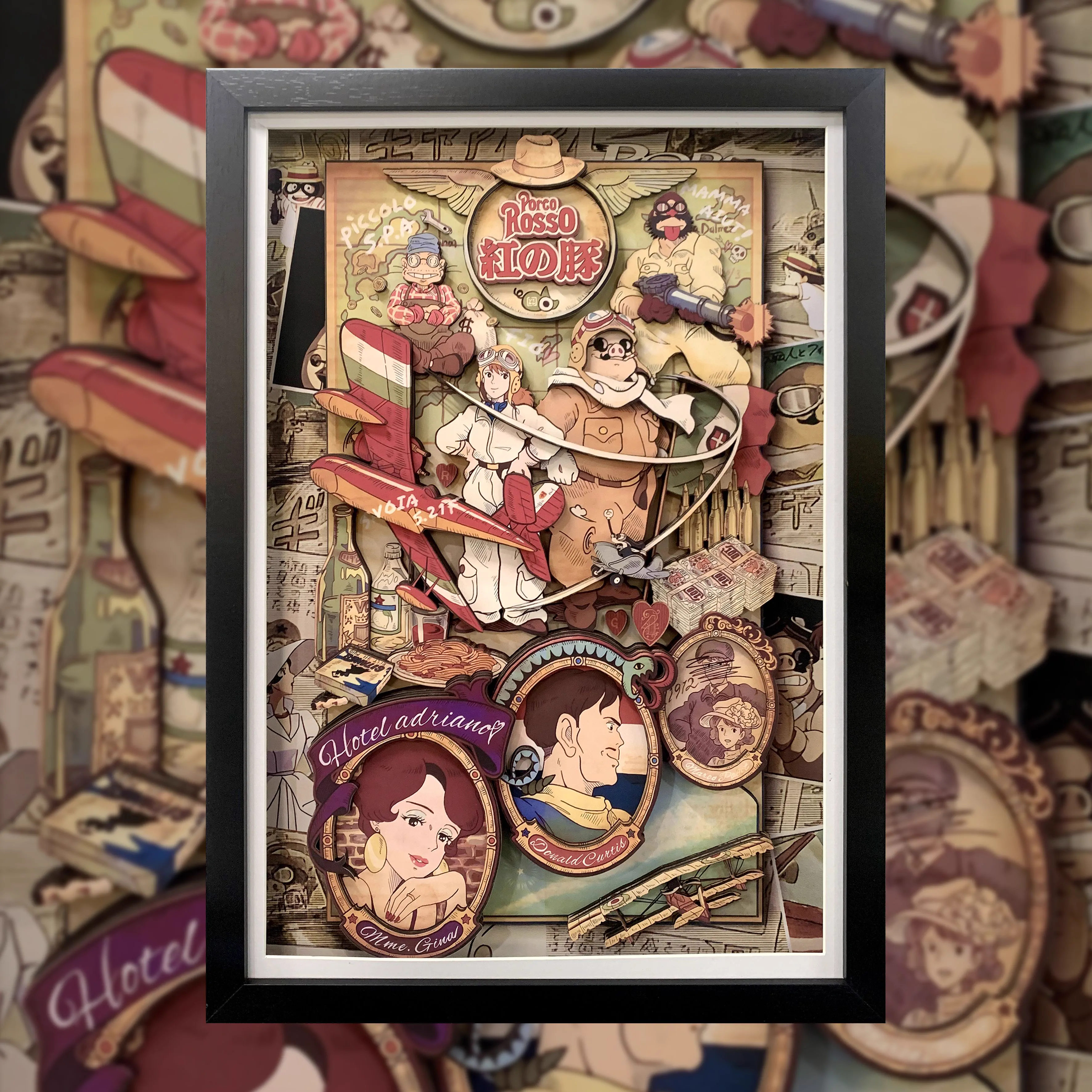 【In stock】Decorative Painting of Crimson Pig-Studio Ghibli-MOMO Studio
